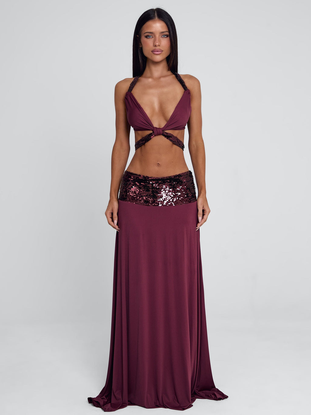 ALUNA TOP BURGUNDY