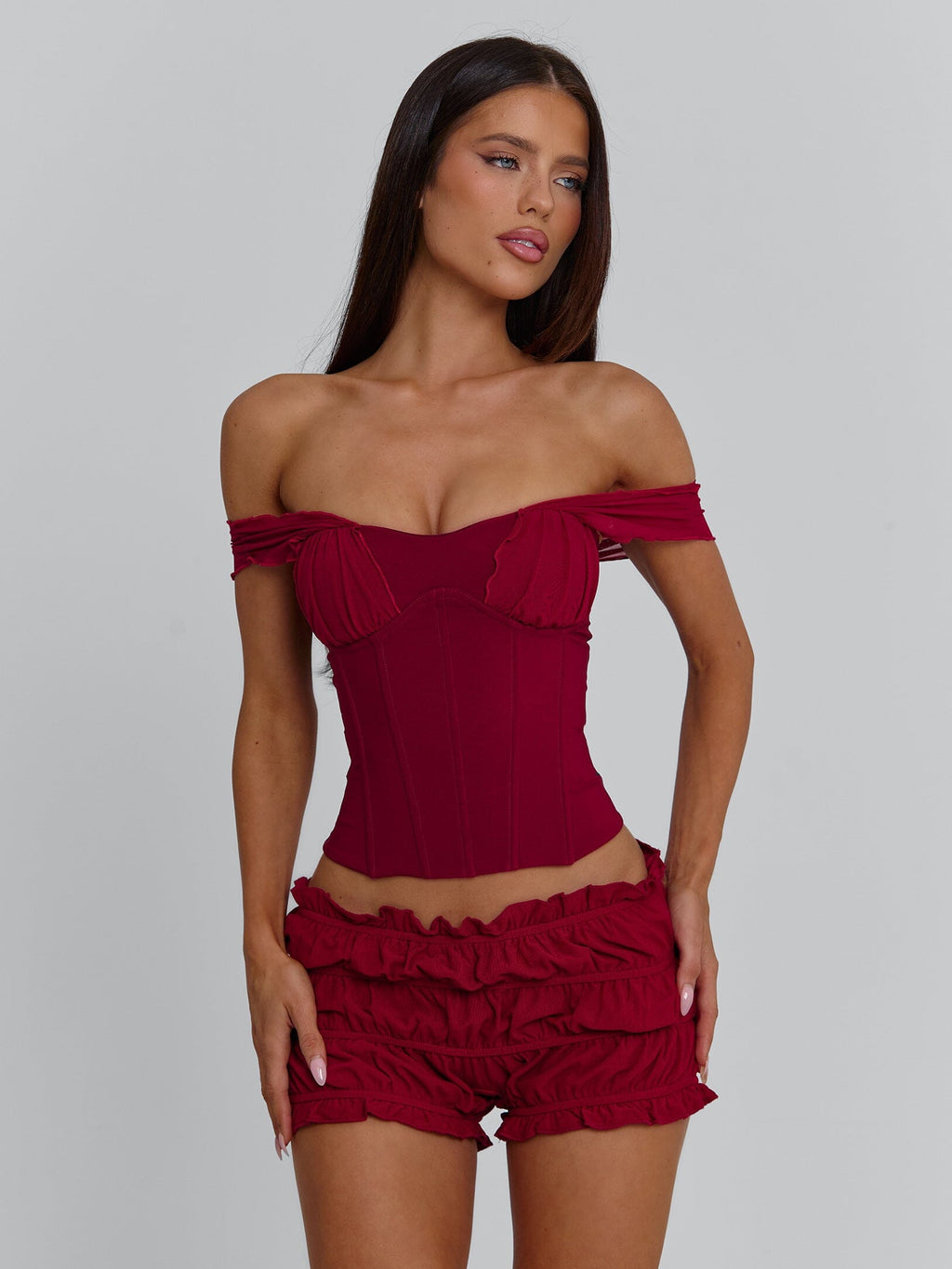 AMAYA TOP DEEP RED