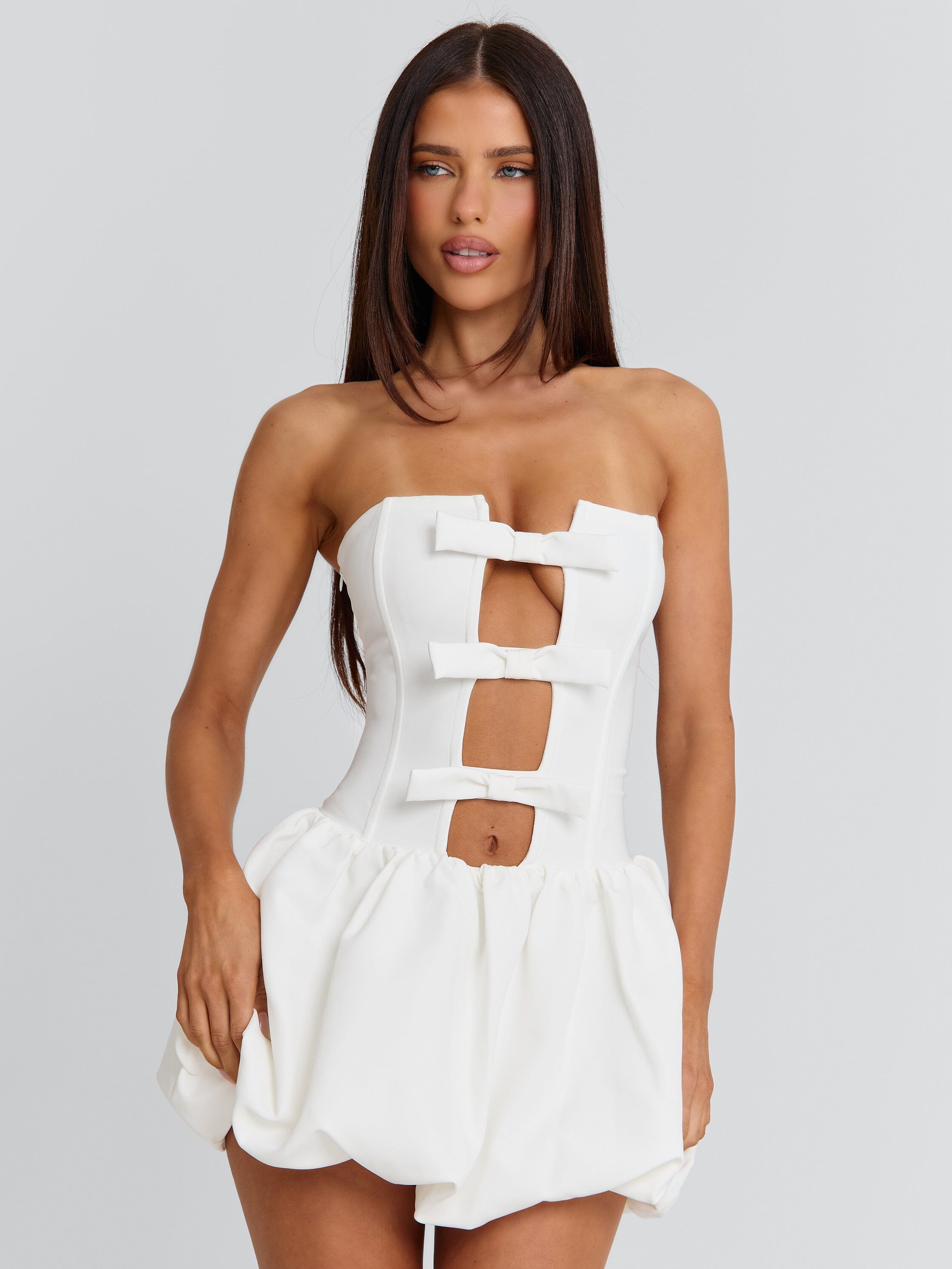 ATHENIA MINI DRESS WHITE