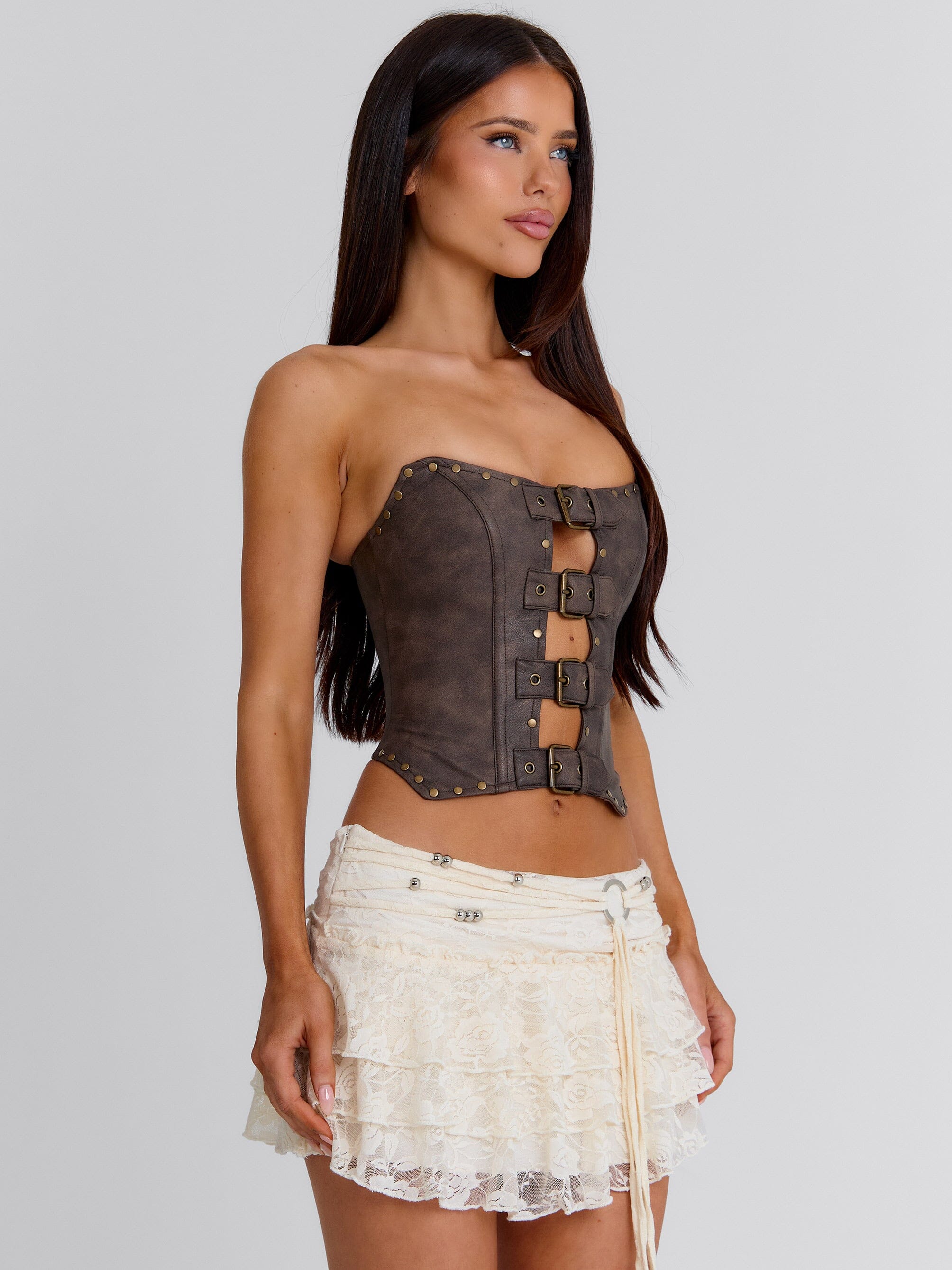 BRIELLIE MINI SKIRT IVORY