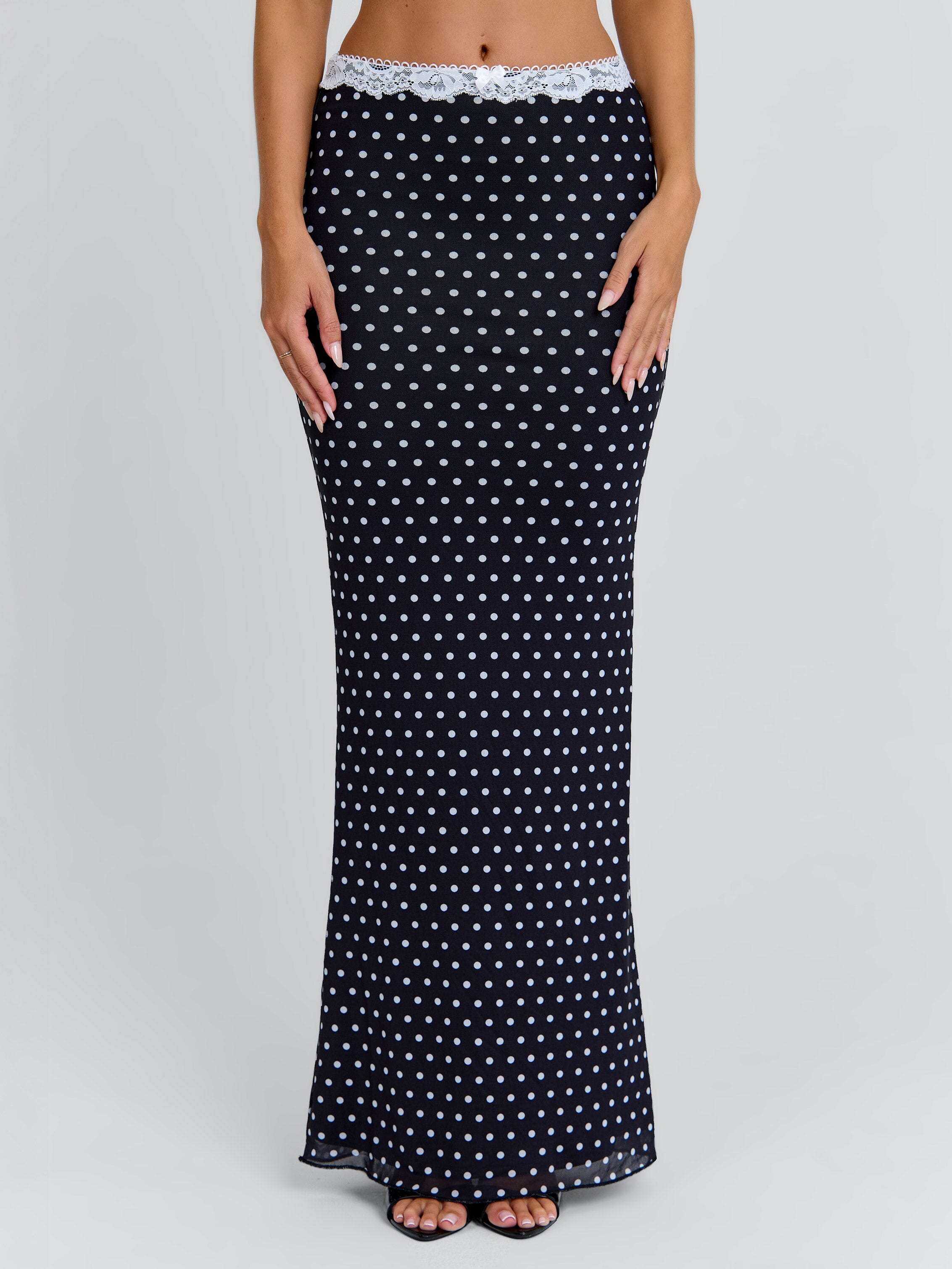 CALI MAXI SKIRT POLKA DOT