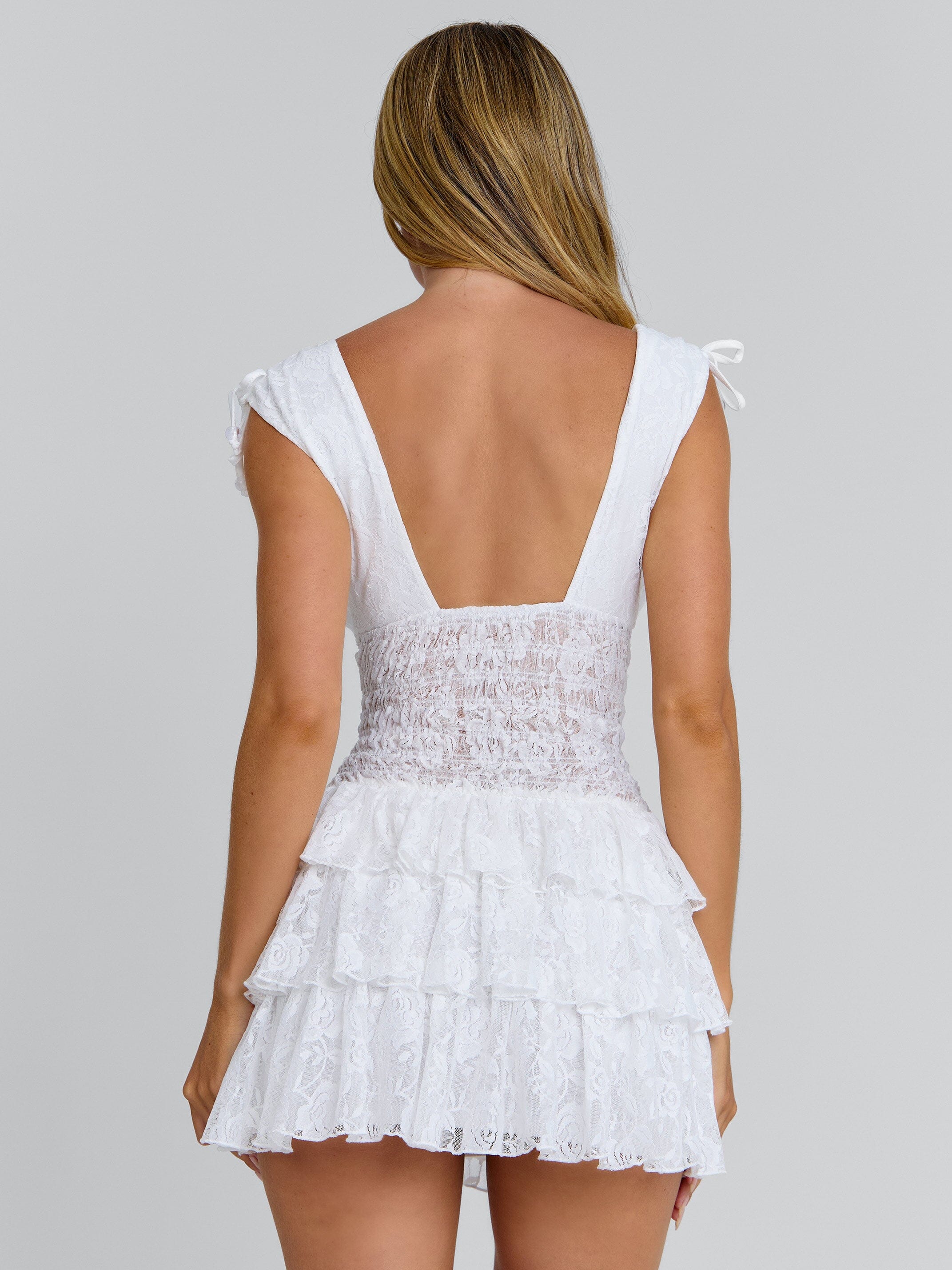 CAMILEIA MINI DRESS WHITE