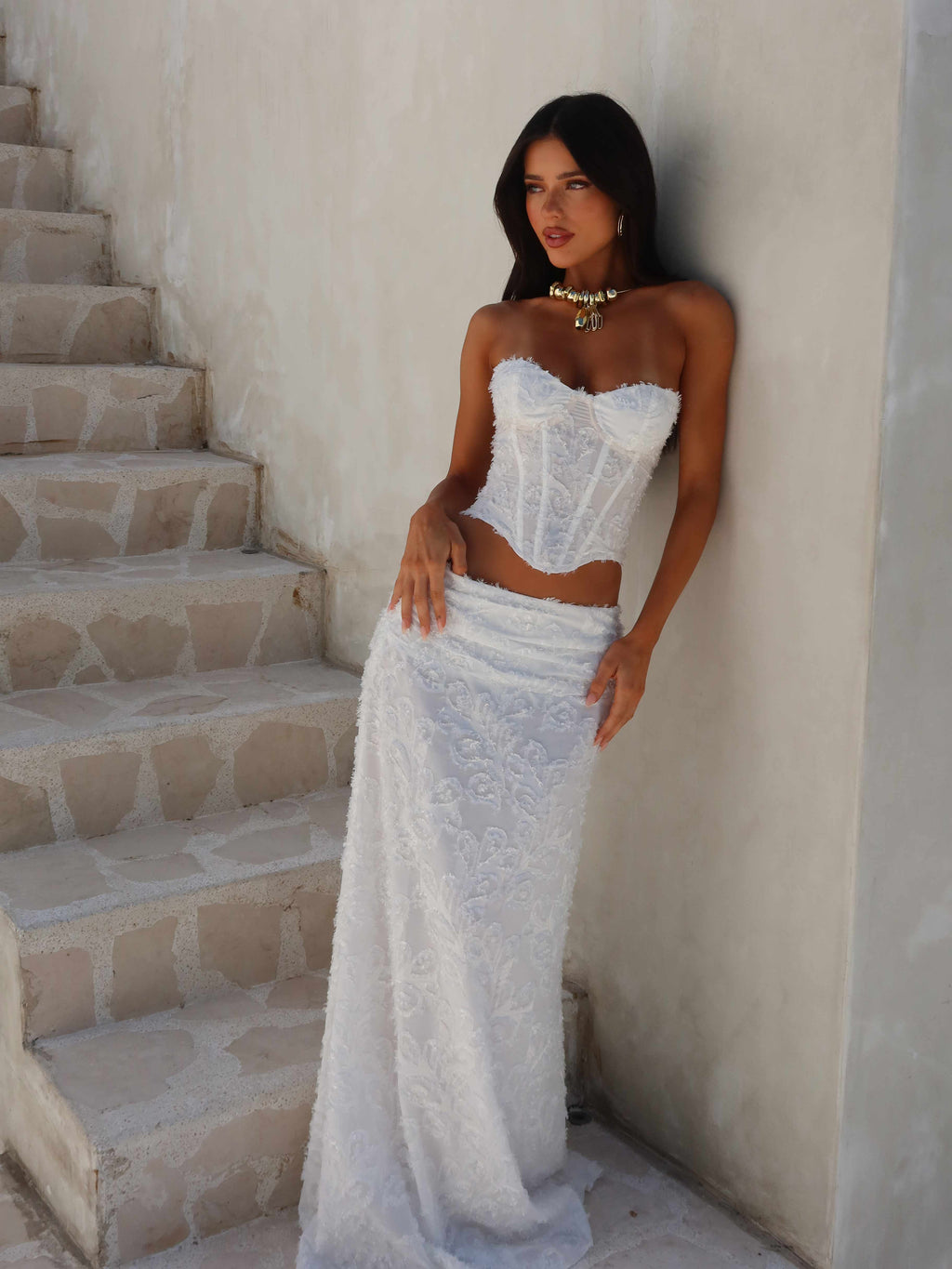 CATHERINE CORSET TOP IVORY