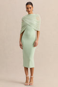 Mirana | Mint High-Neck Midi-Dress