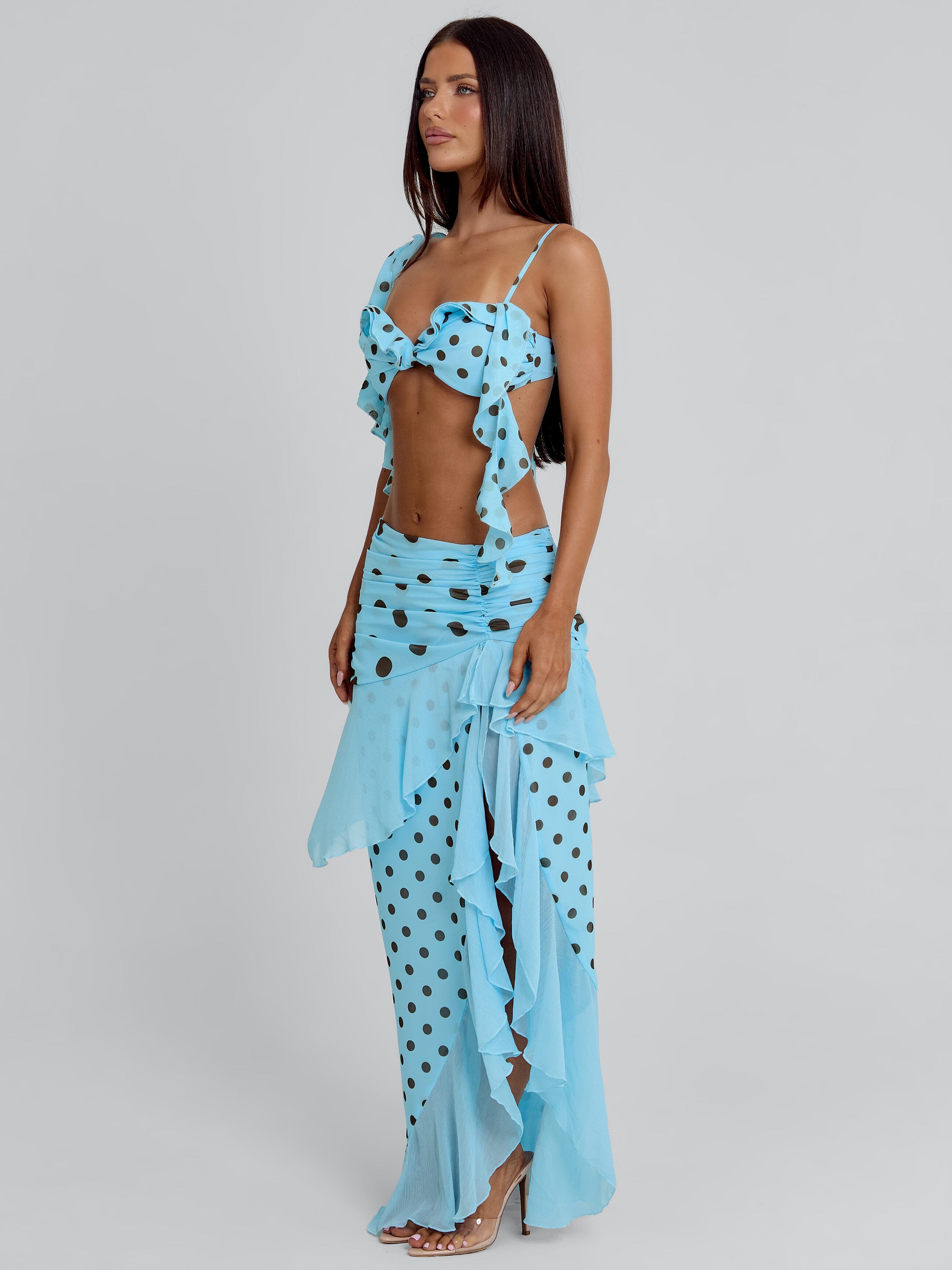 FARWIN TOP BLUE POLKA DOT