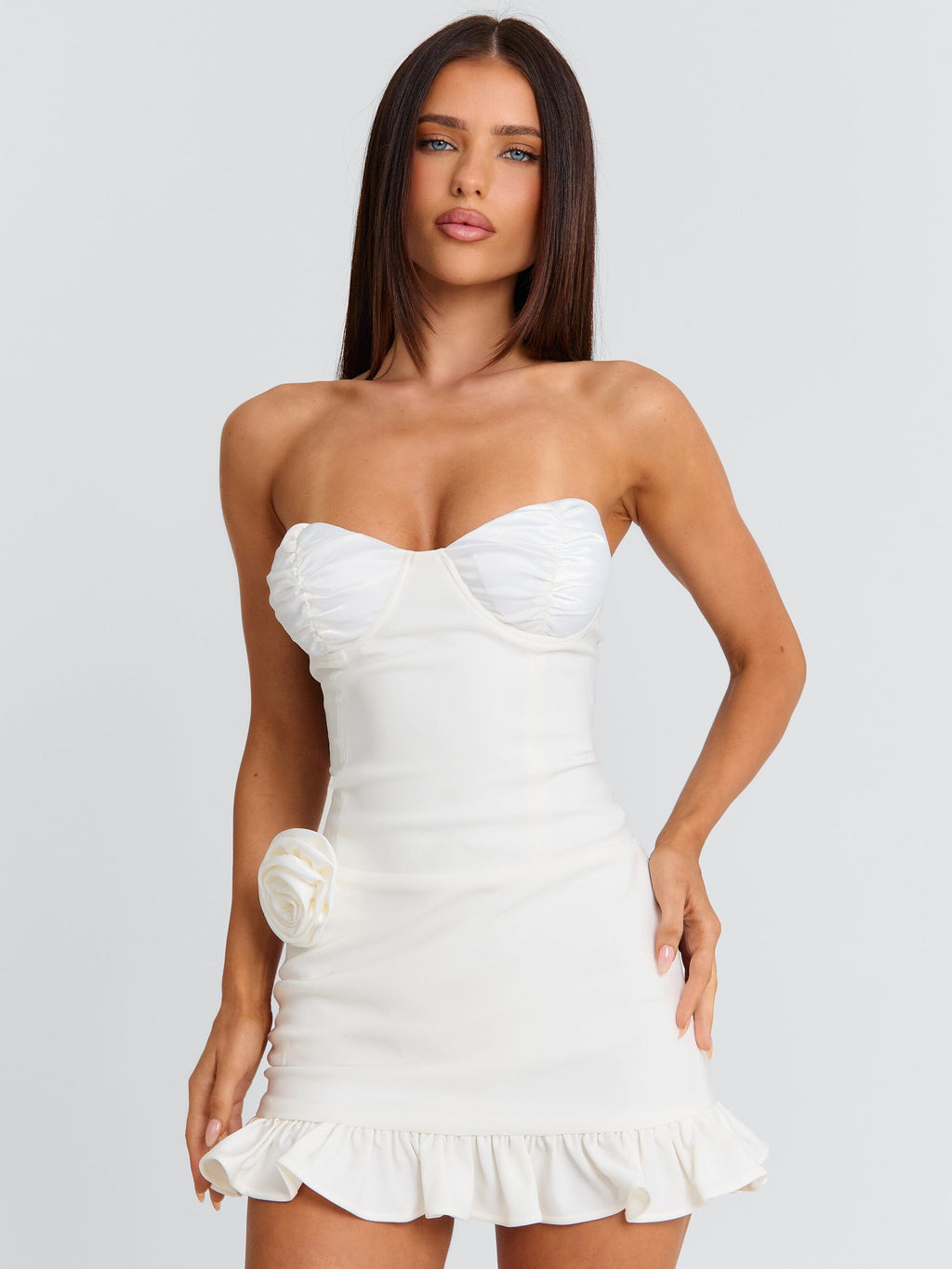 FINLAY MINI DRESS WHITE