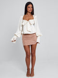 KAVANA MINI SKIRT ROSE GOLD