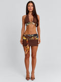 KATEY MINI SKIRT BROWN