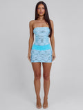 LAUREL MINI DRESS BLUE