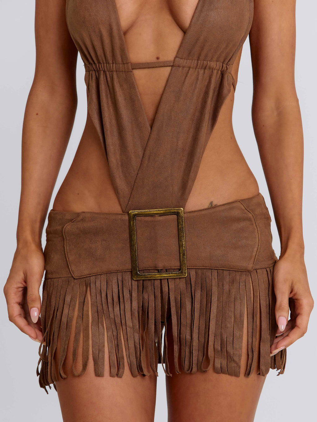 LOURE MINI DRESS BROWN