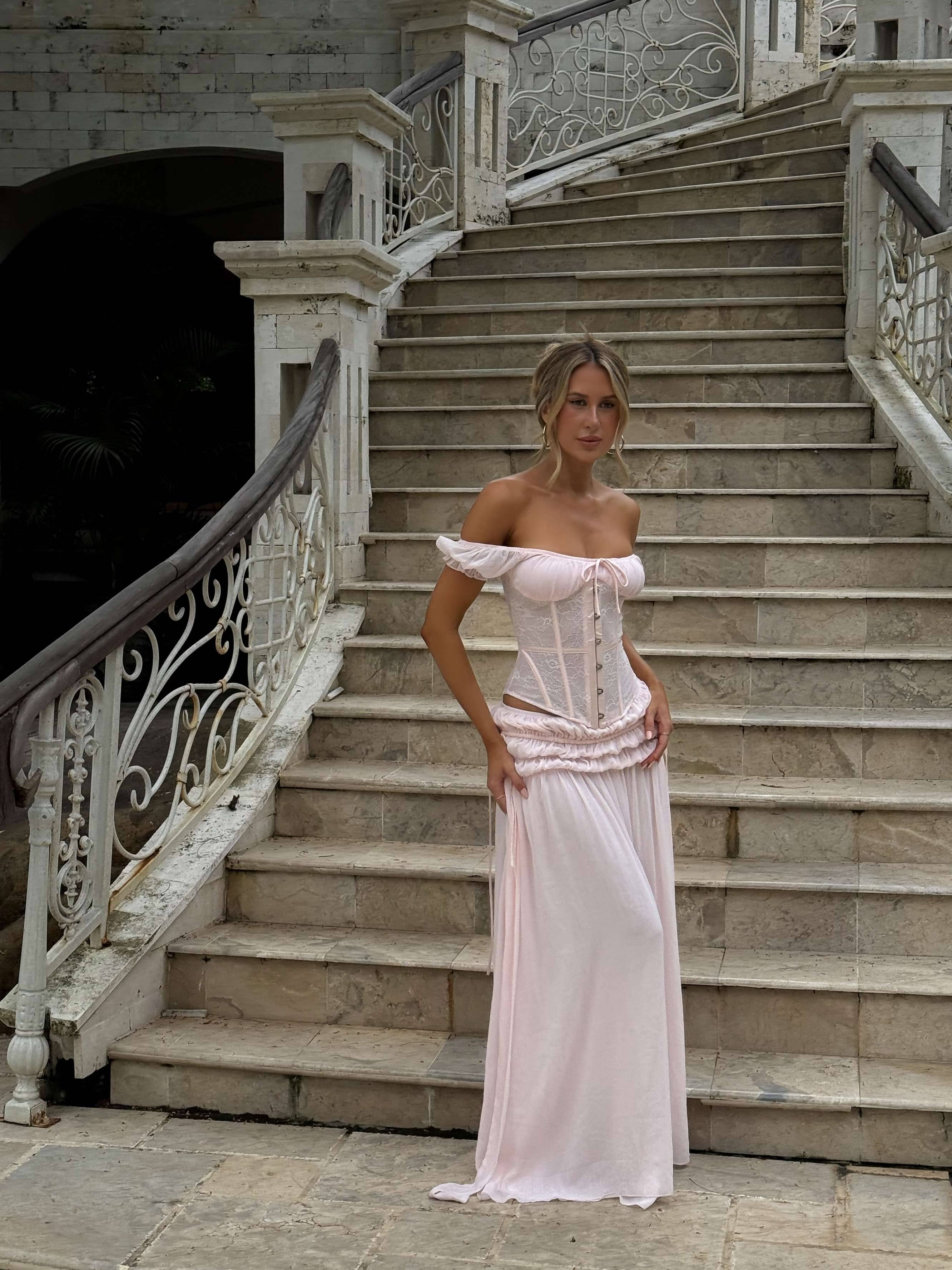 LUBELA MAXI SKIRT BLUSH