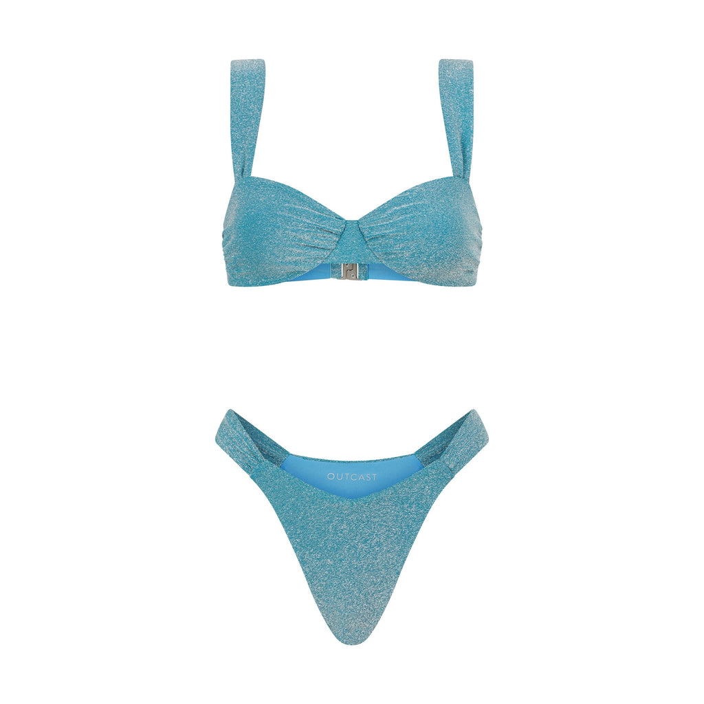 MALTA TOP TEAL SHIMMER