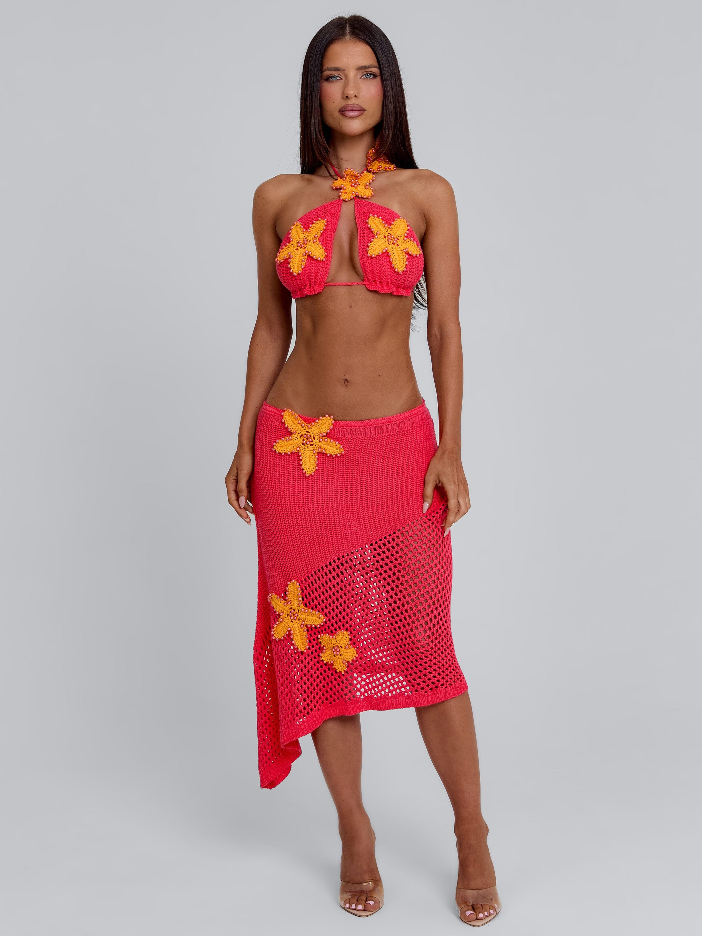 NATALIE SKIRT CORAL