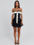 PRESLEY MINI DRESS BLACK POLKA DOT