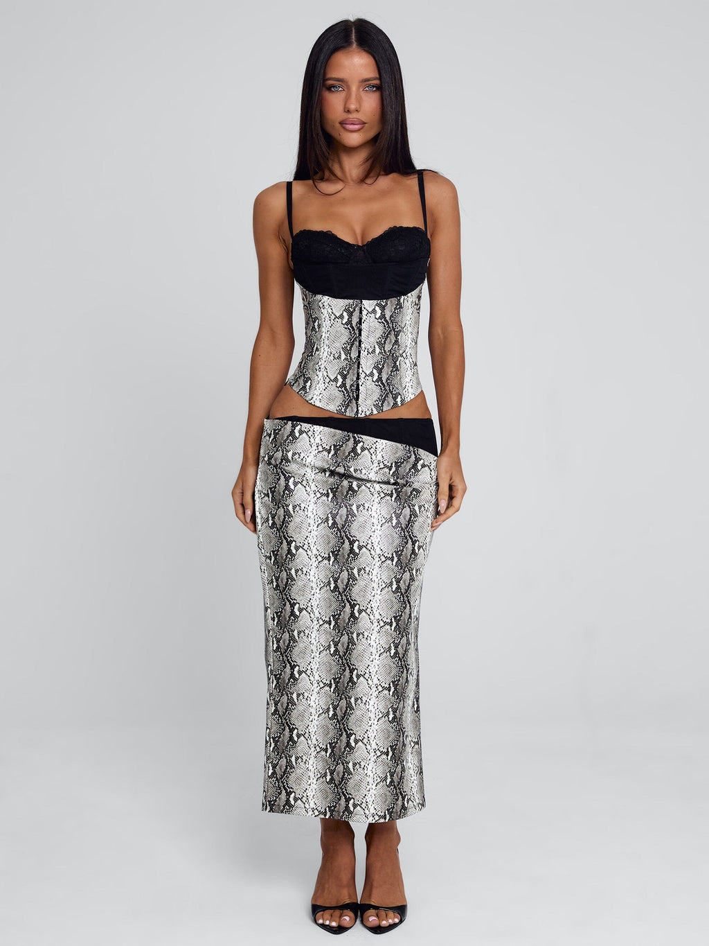 RAVELLE TOP SILVER SNAKE