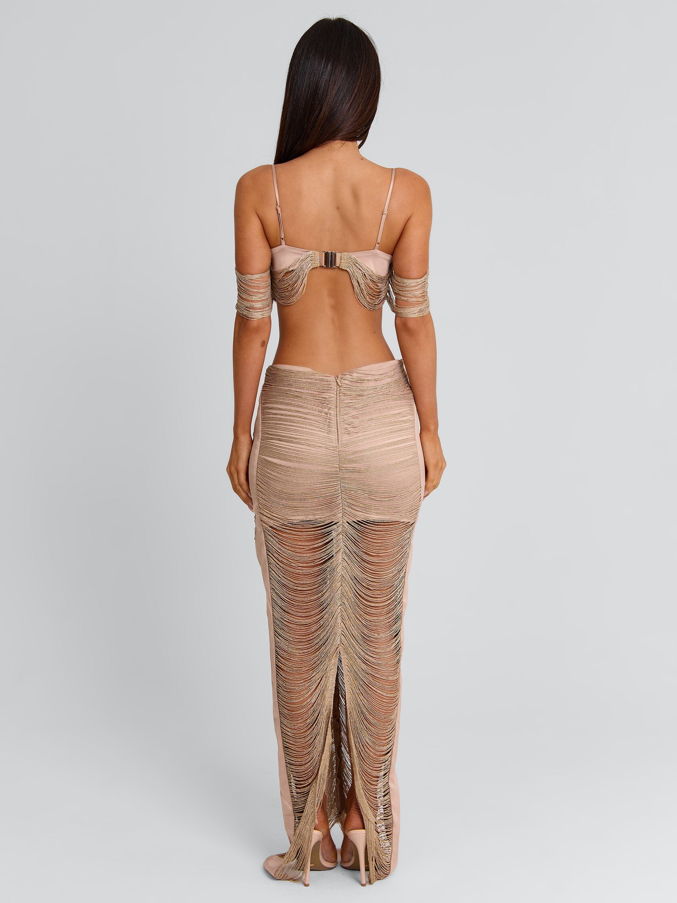 ROWAN MAXI SKIRT GOLD