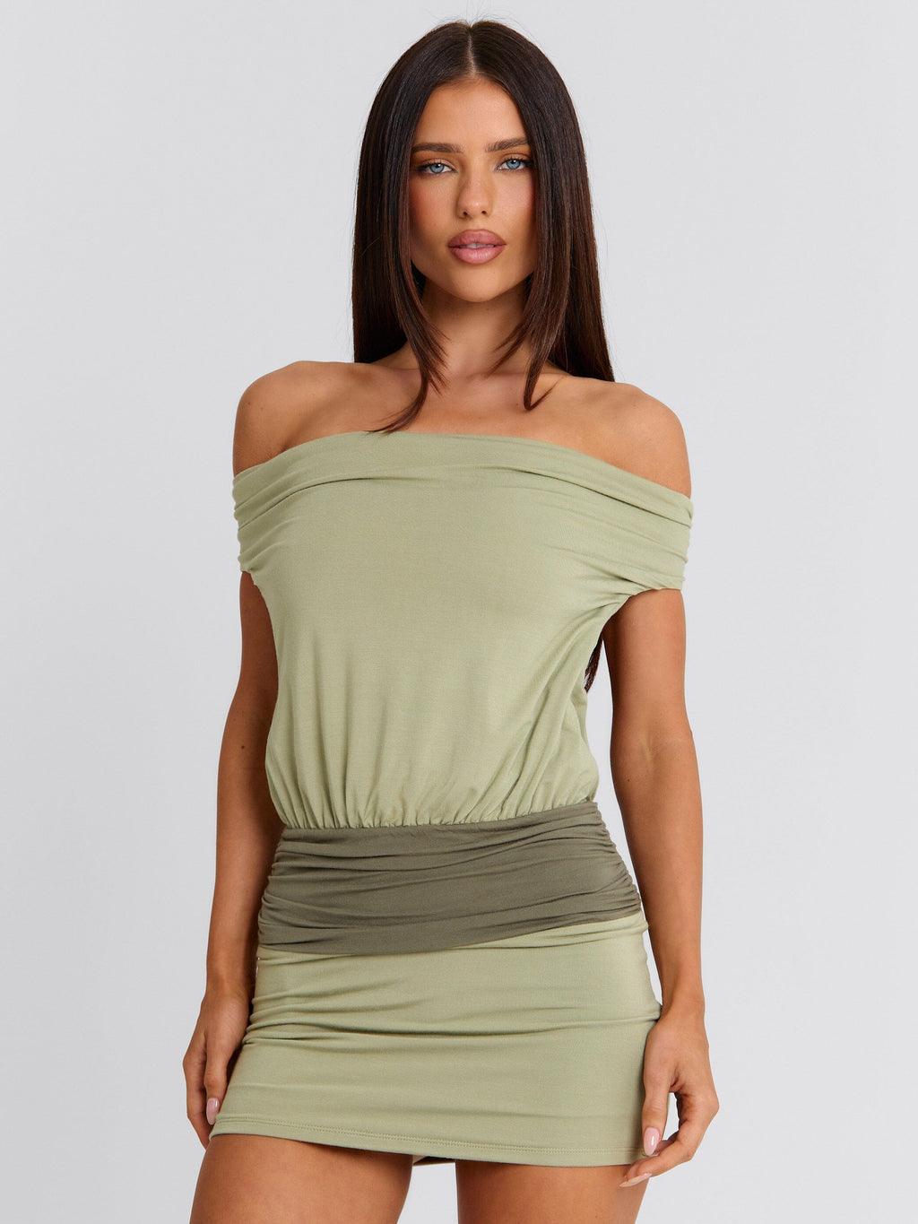 SHILOU MINI DRESS SAGE