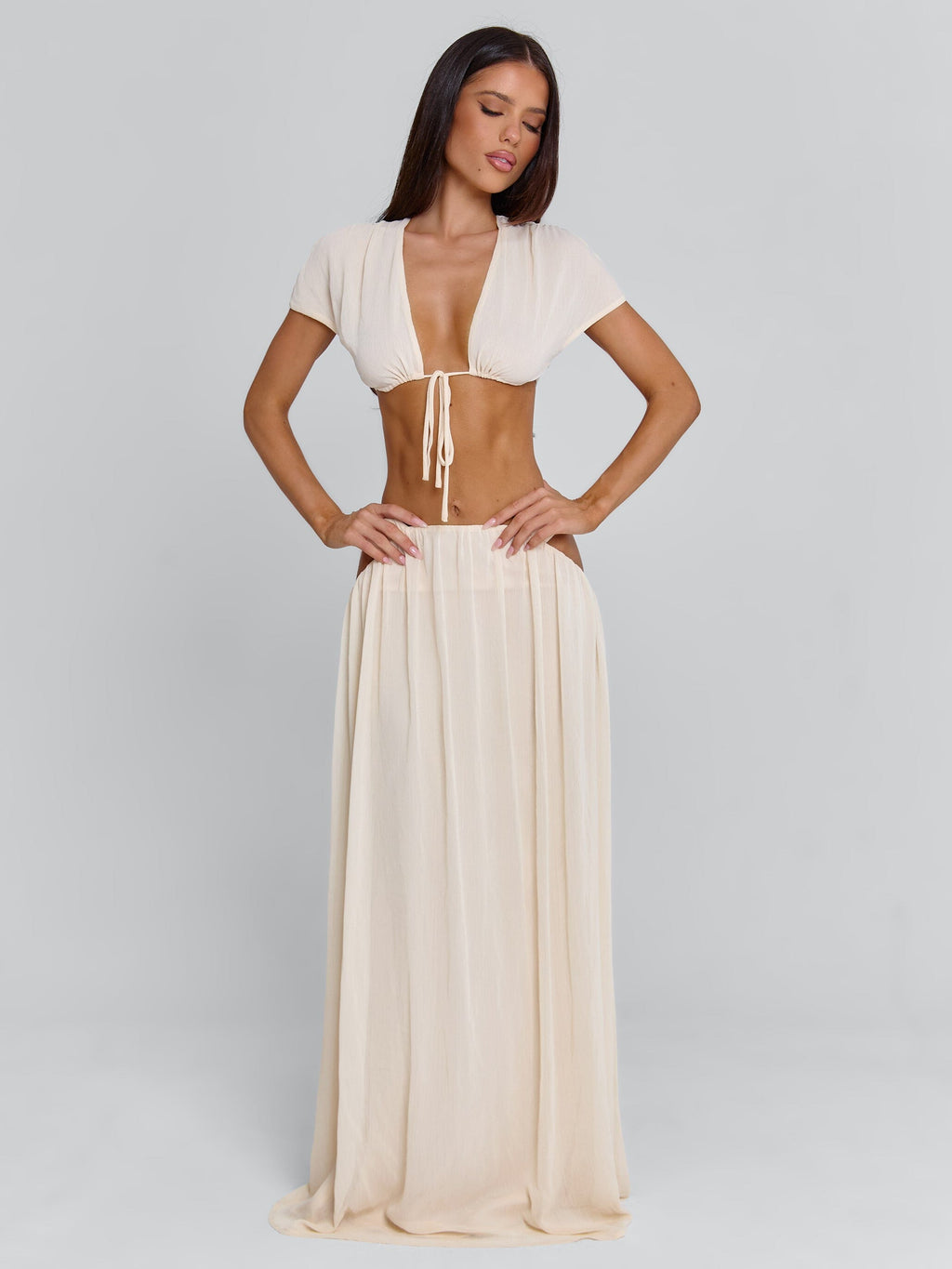SOLEIA MAXI SKIRT CREAM