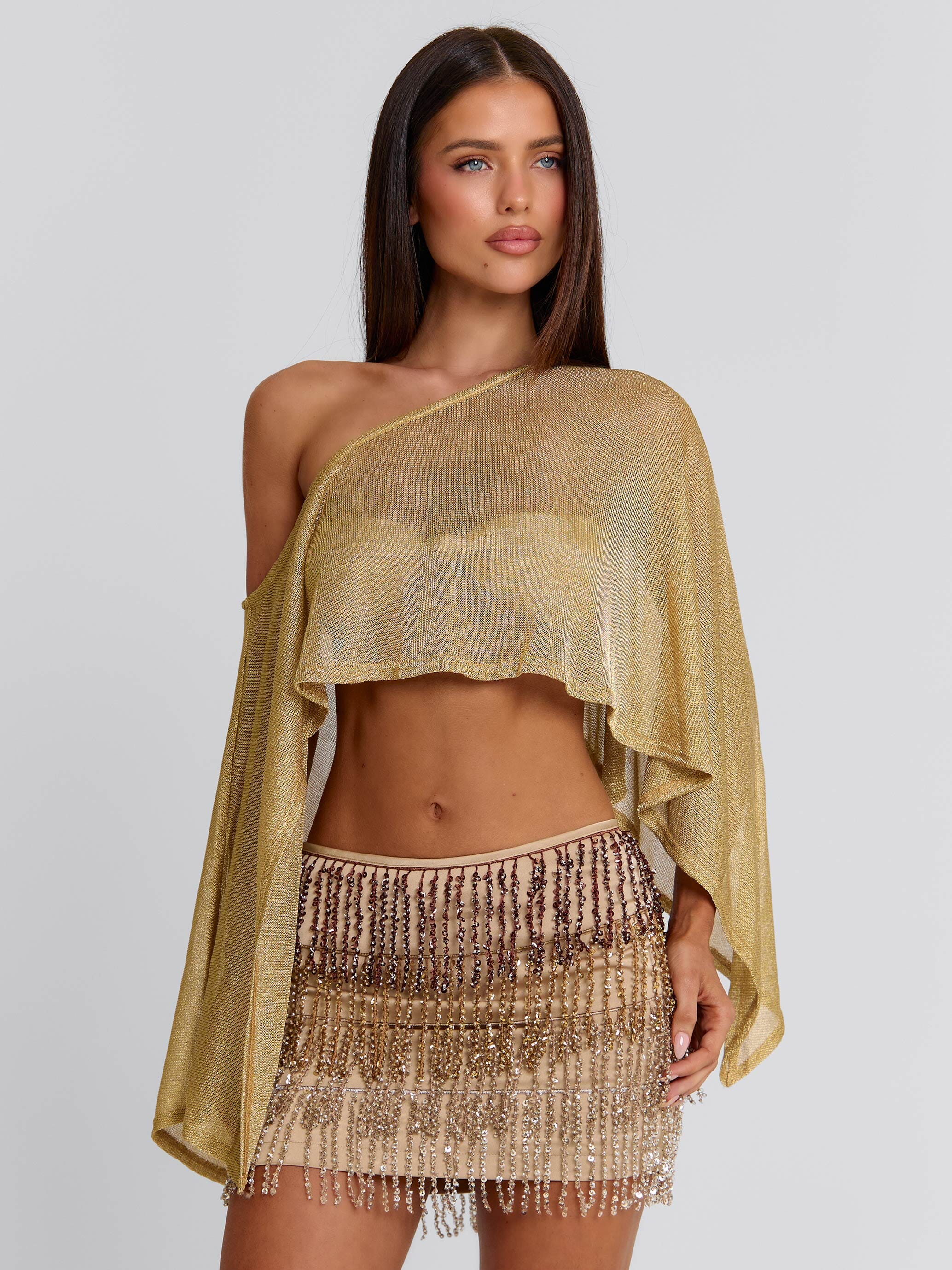 VALINA MINI SKIRT GOLD