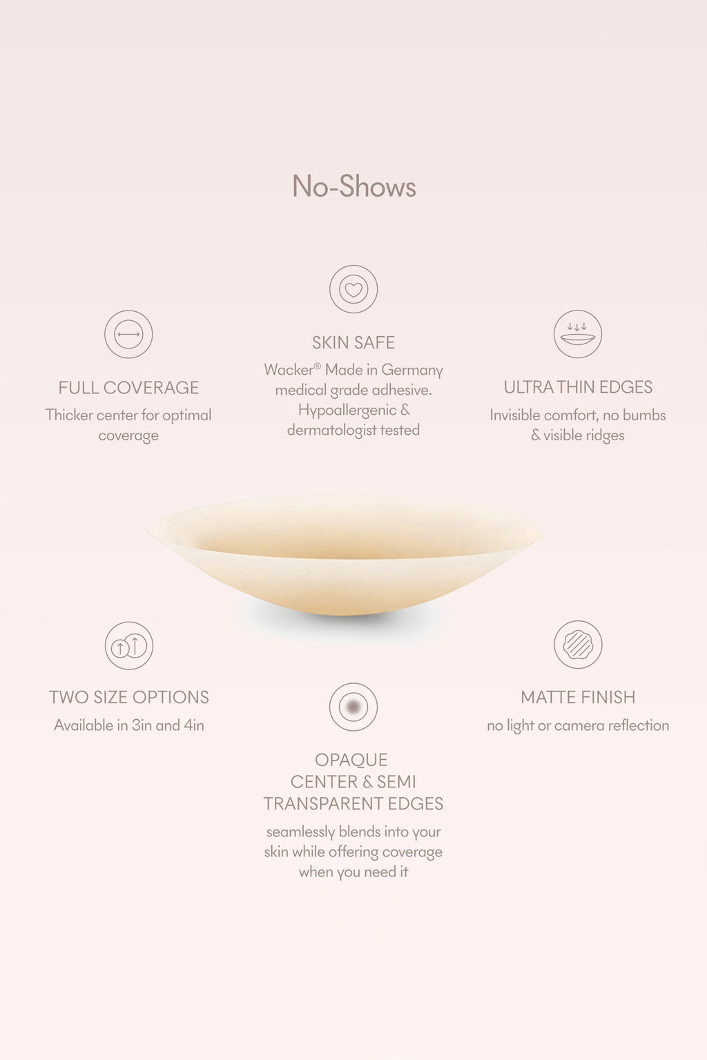 No-Show | NOOD Round Nipple Covers 3 Inch No.3