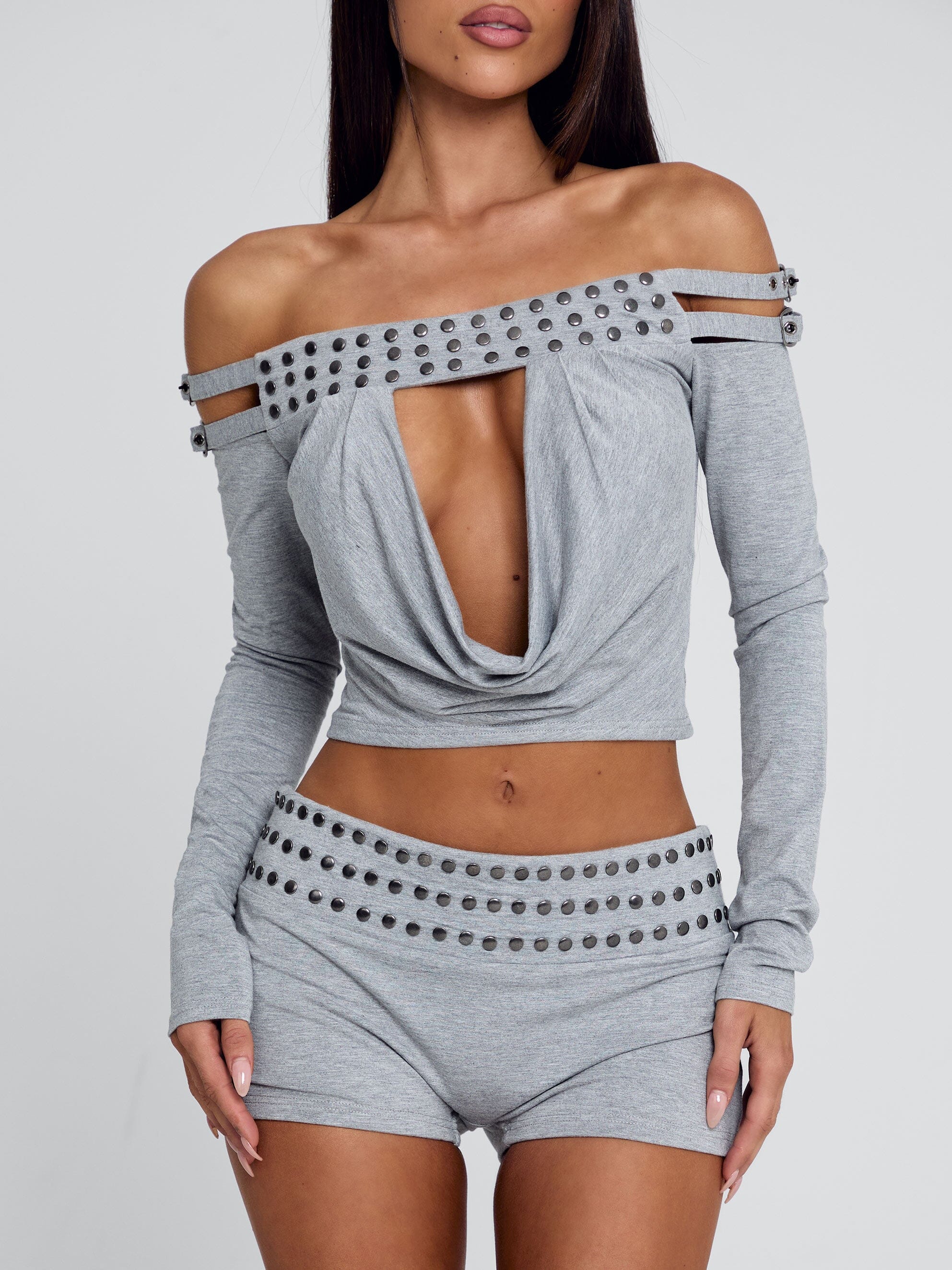 ZAYANA SHORTS GREY MARLE