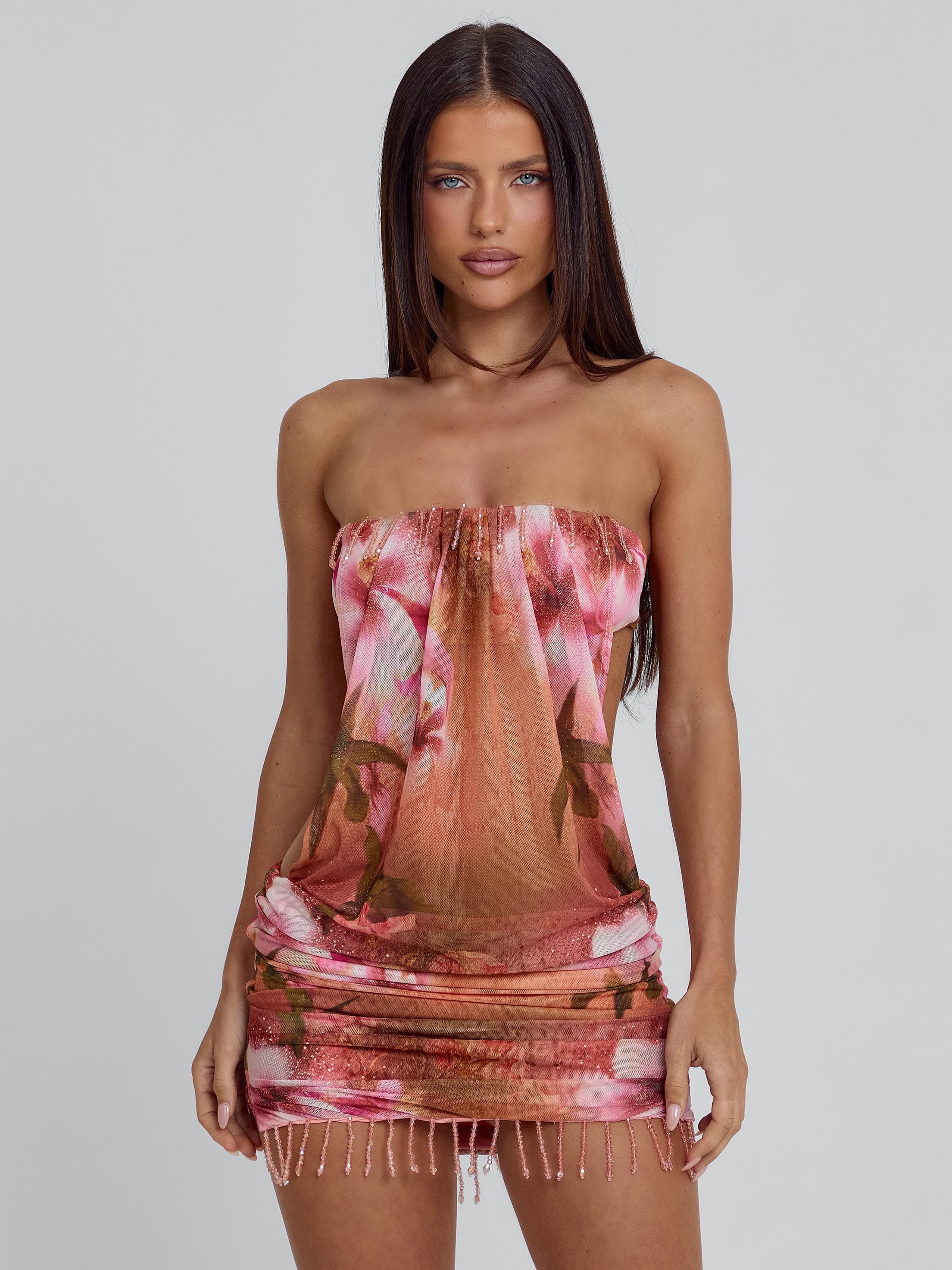 ZELINA MINI DRESS KINSEA PEACH