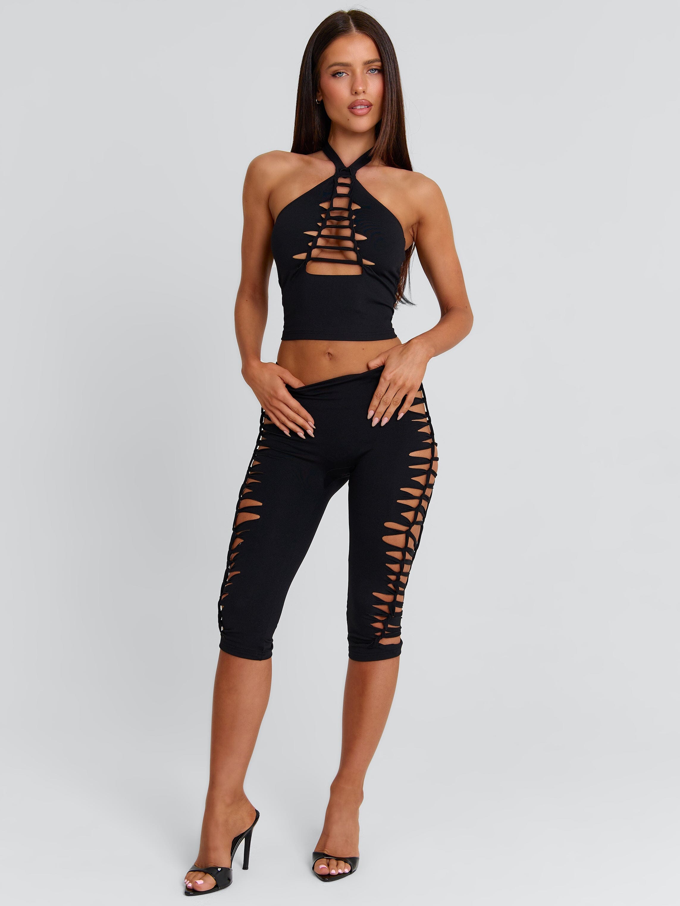 ZHERA CAPRI PANTS BLACK