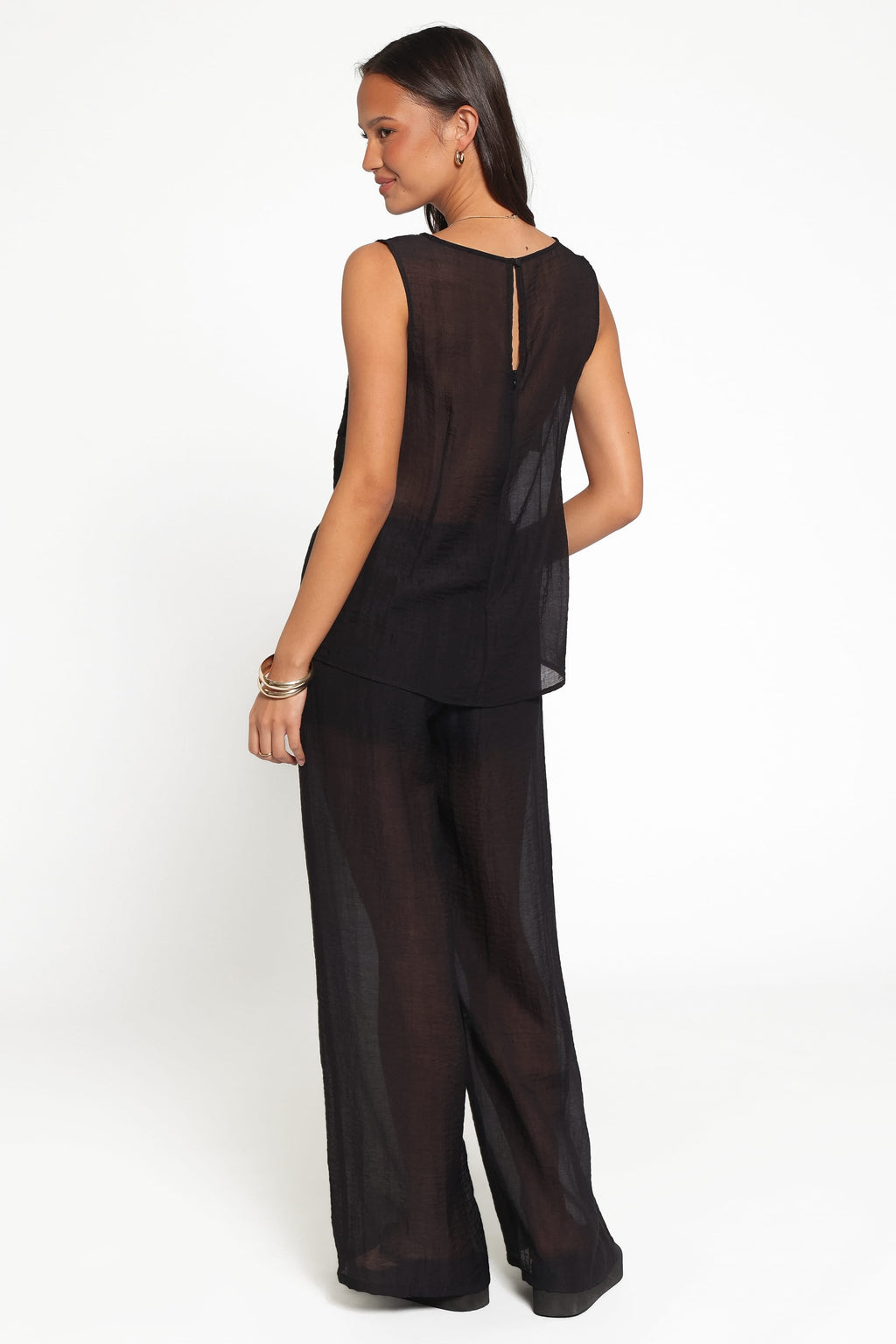 Vayla Sheer Pant - Black