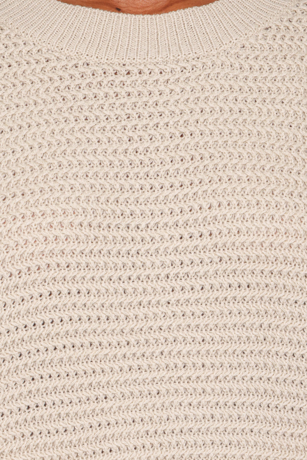 Melane Open Stitch Sweater - Beige