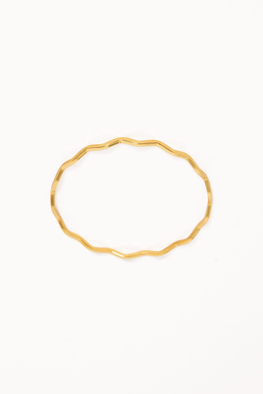 Layla Wave Bangle - Gold