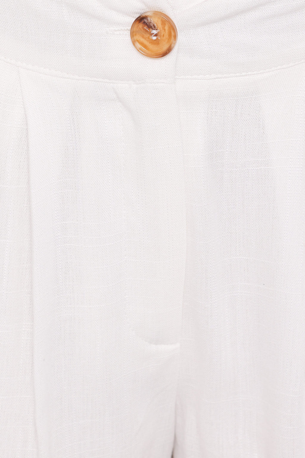 Elinor Cuffed Linen Short - Cream