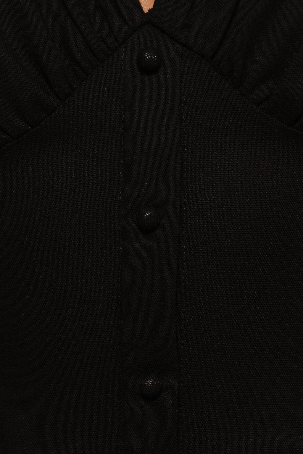 Barbara Midi Button Down Dress - Black