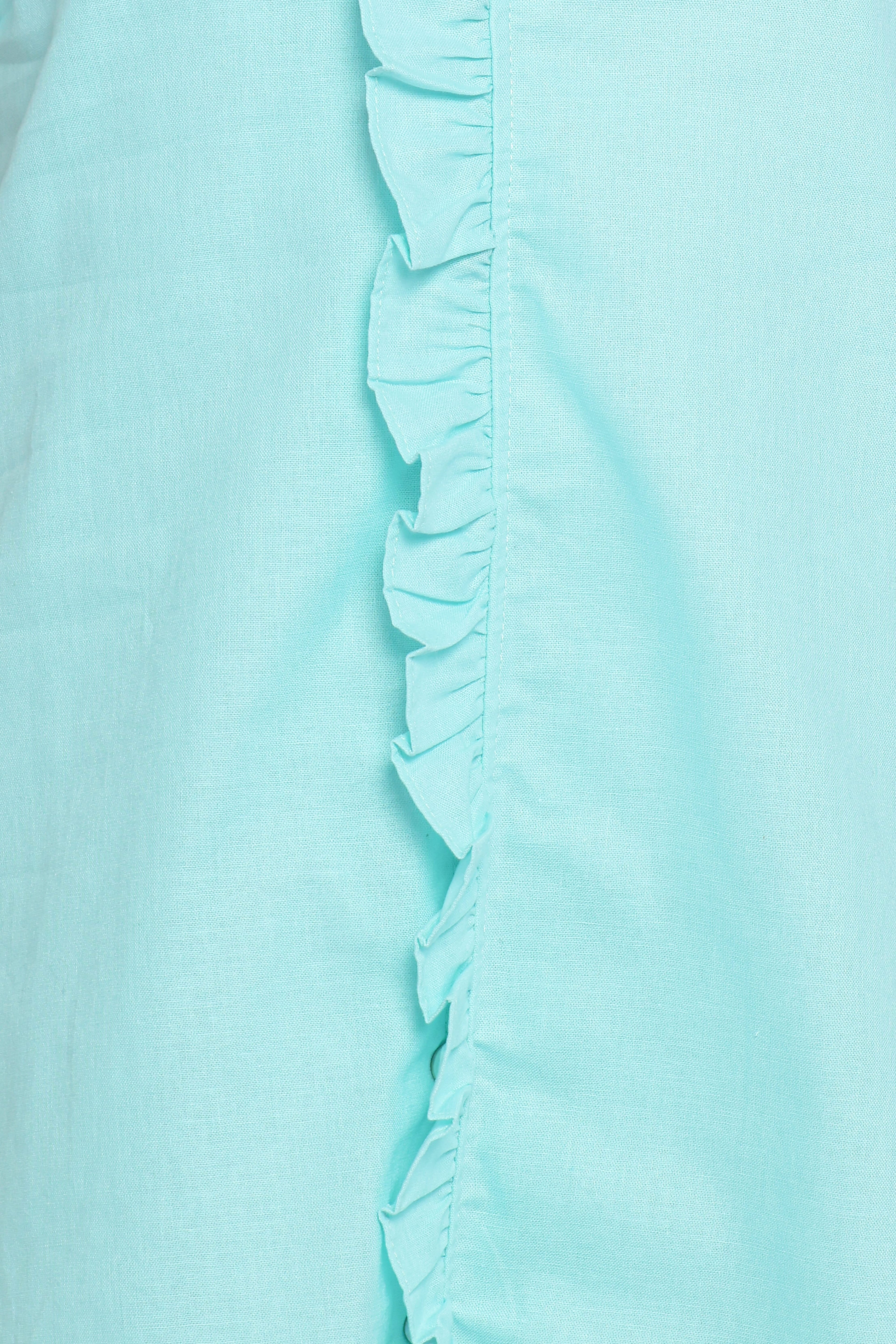 Cassandra Ruffle Mini Dress - Aqua