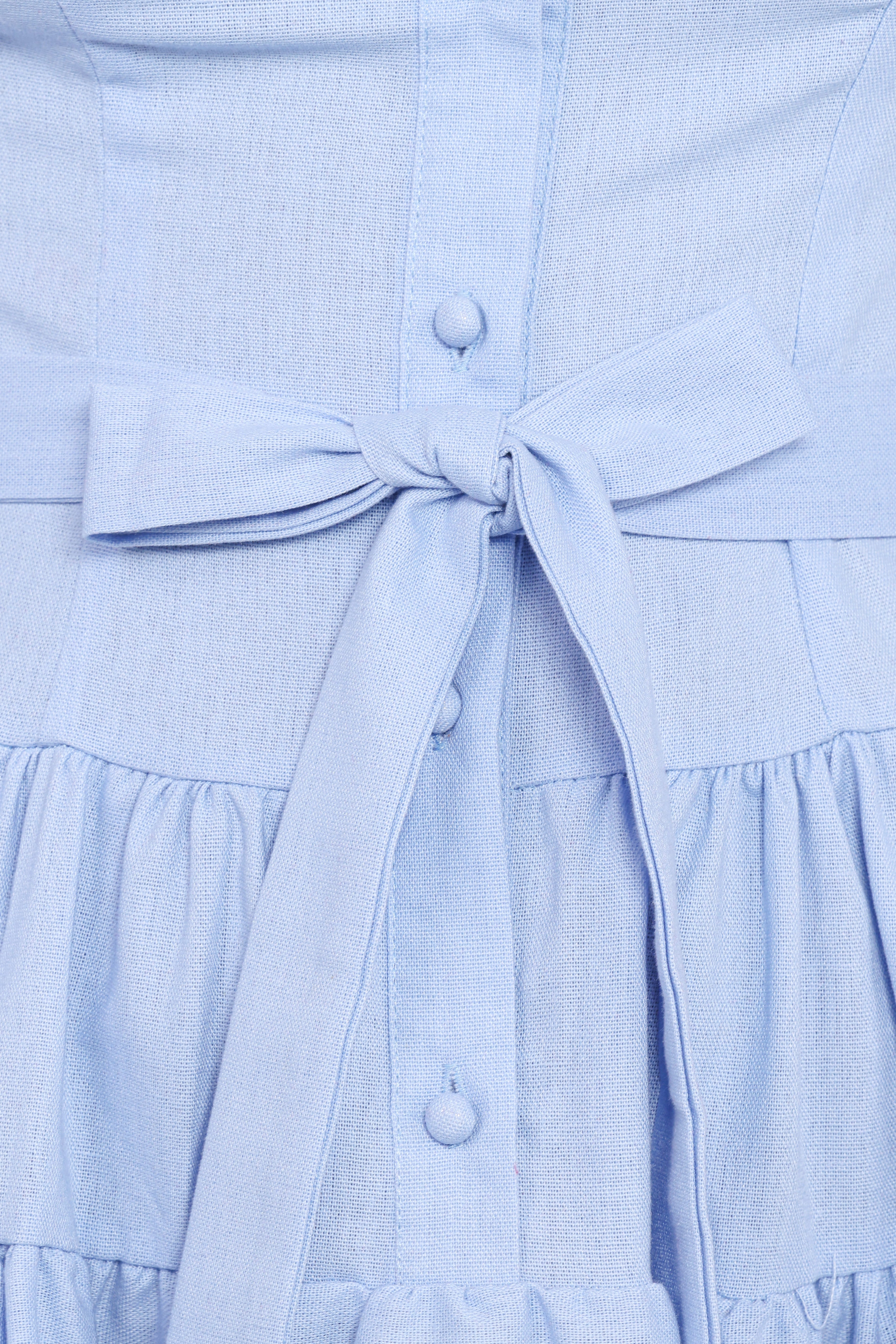 Diantha Long Sleeve Mini Dress - Blue