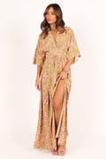 Fran Maxi Dress - Green/Pink