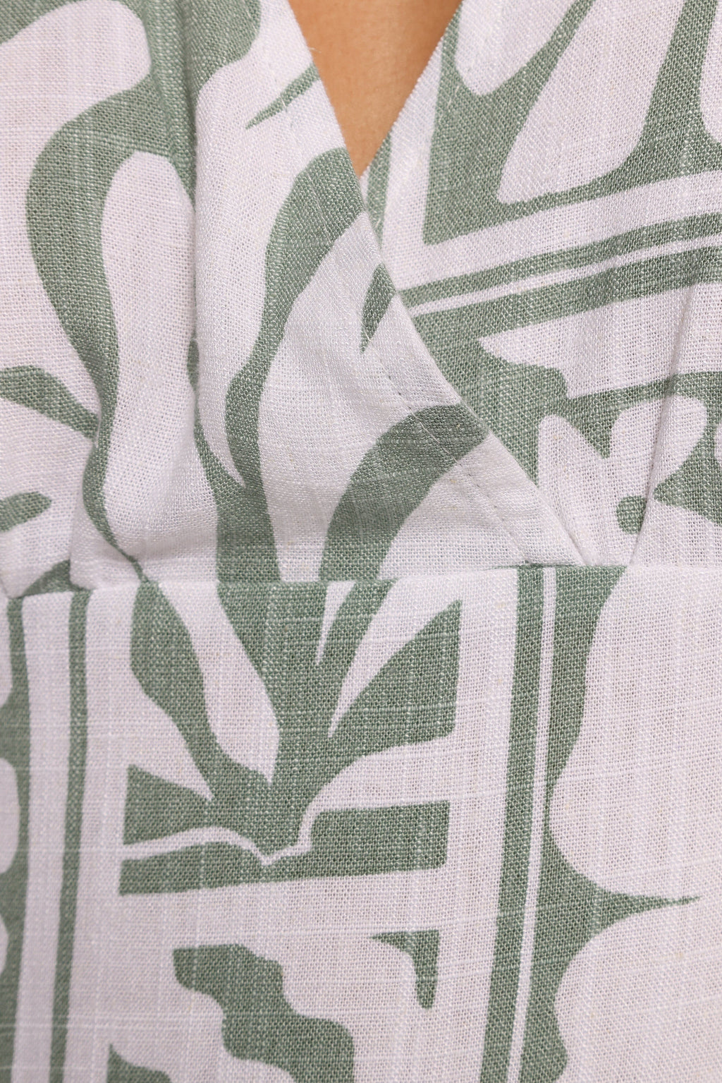 Kolby Long Sleeve Midi Dress - Sage Print