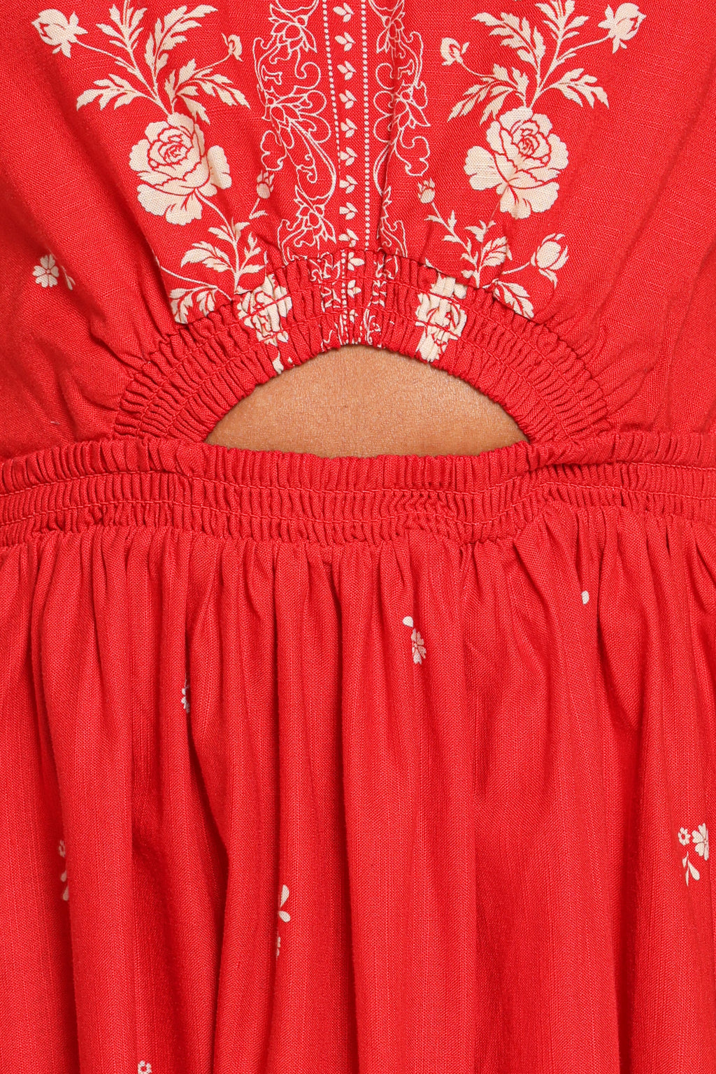Madi Maxi Dress - Red Floral Bandana
