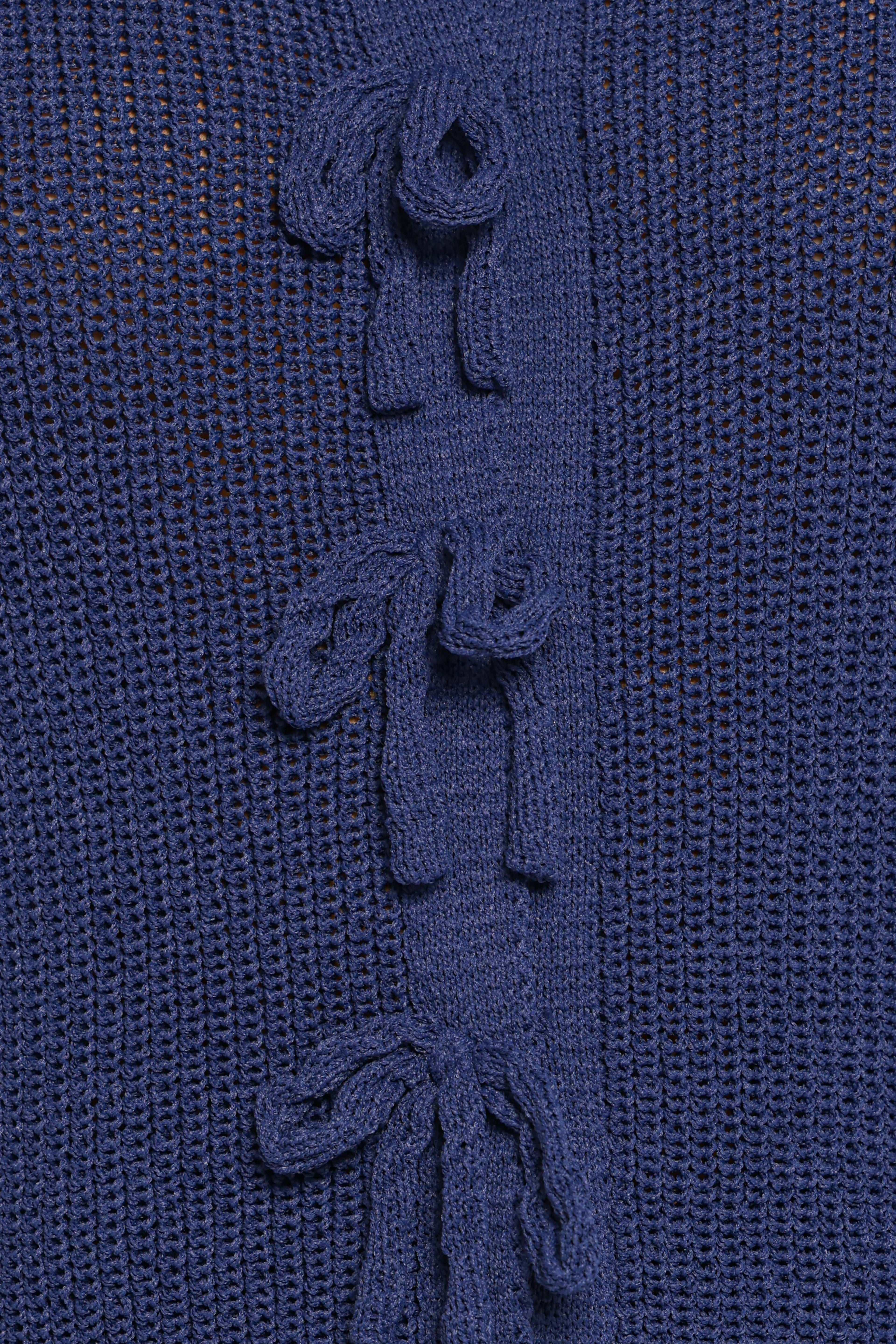 Gemma Short Sleeve Bow Cardigan - Navy