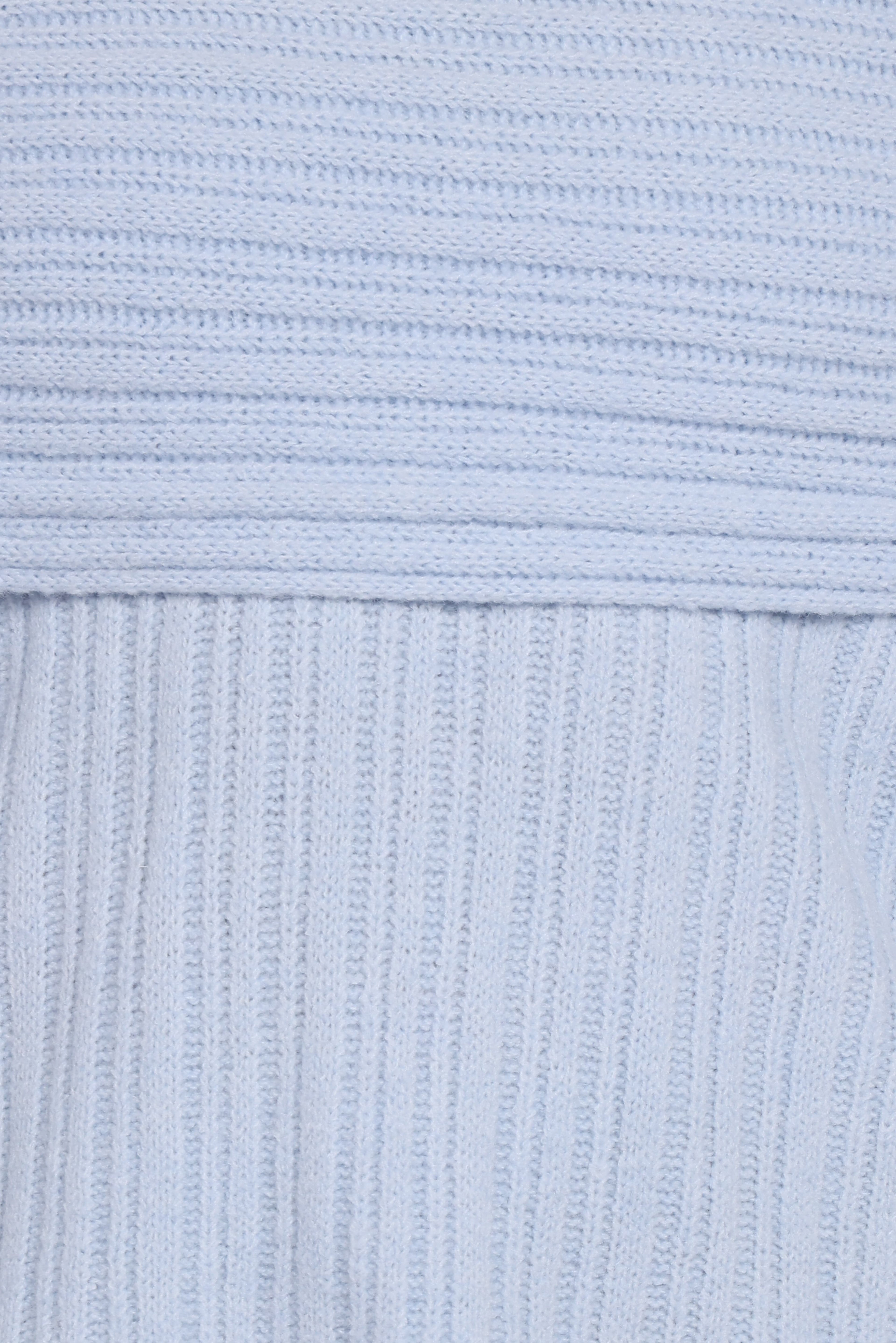 Kenny Off Shoulder Knit Sweater - Pale Blue