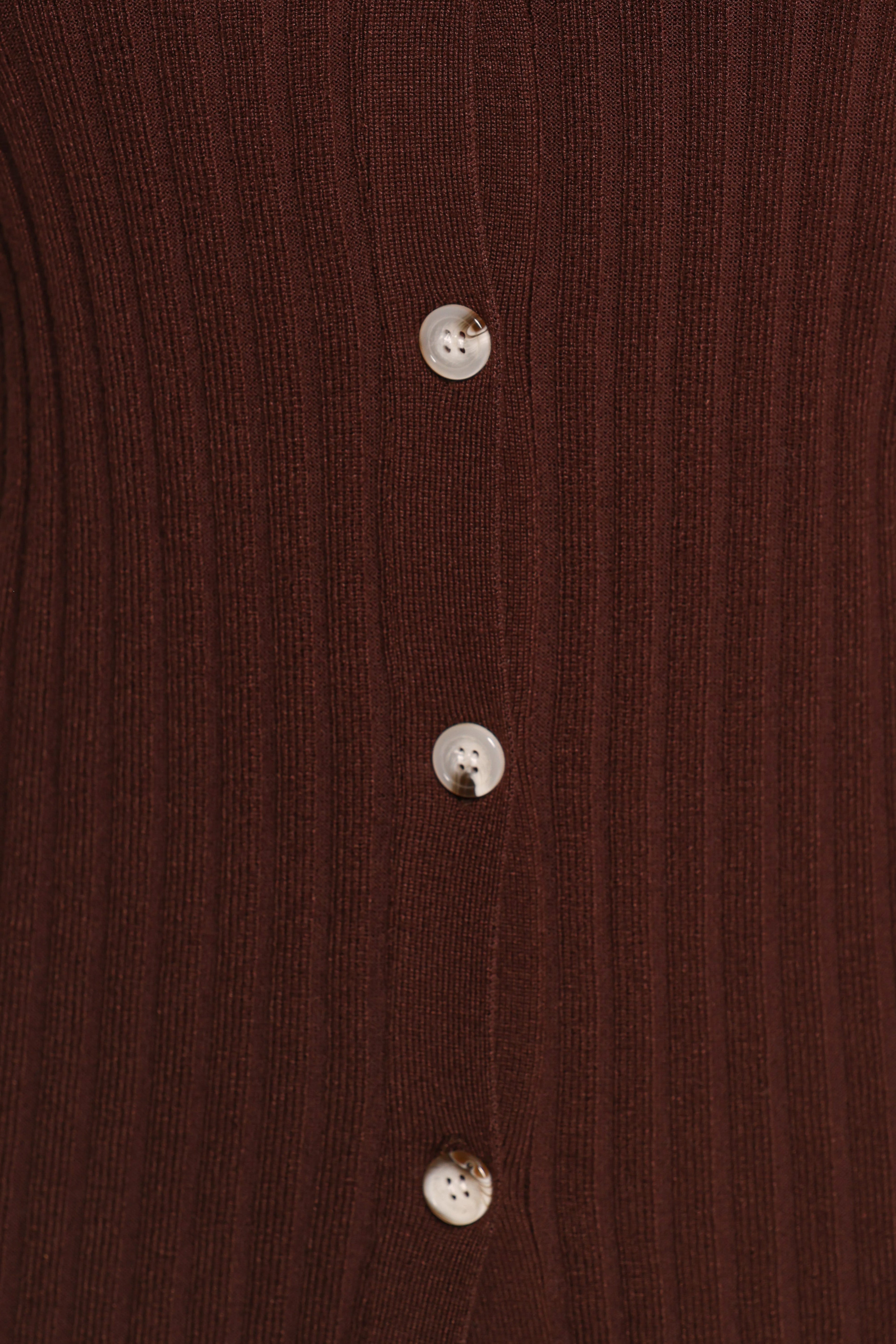 Aylia Ribbed Knit Set - Chocolate
