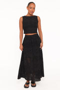 Isabelle Maxi Skirt Set - Black