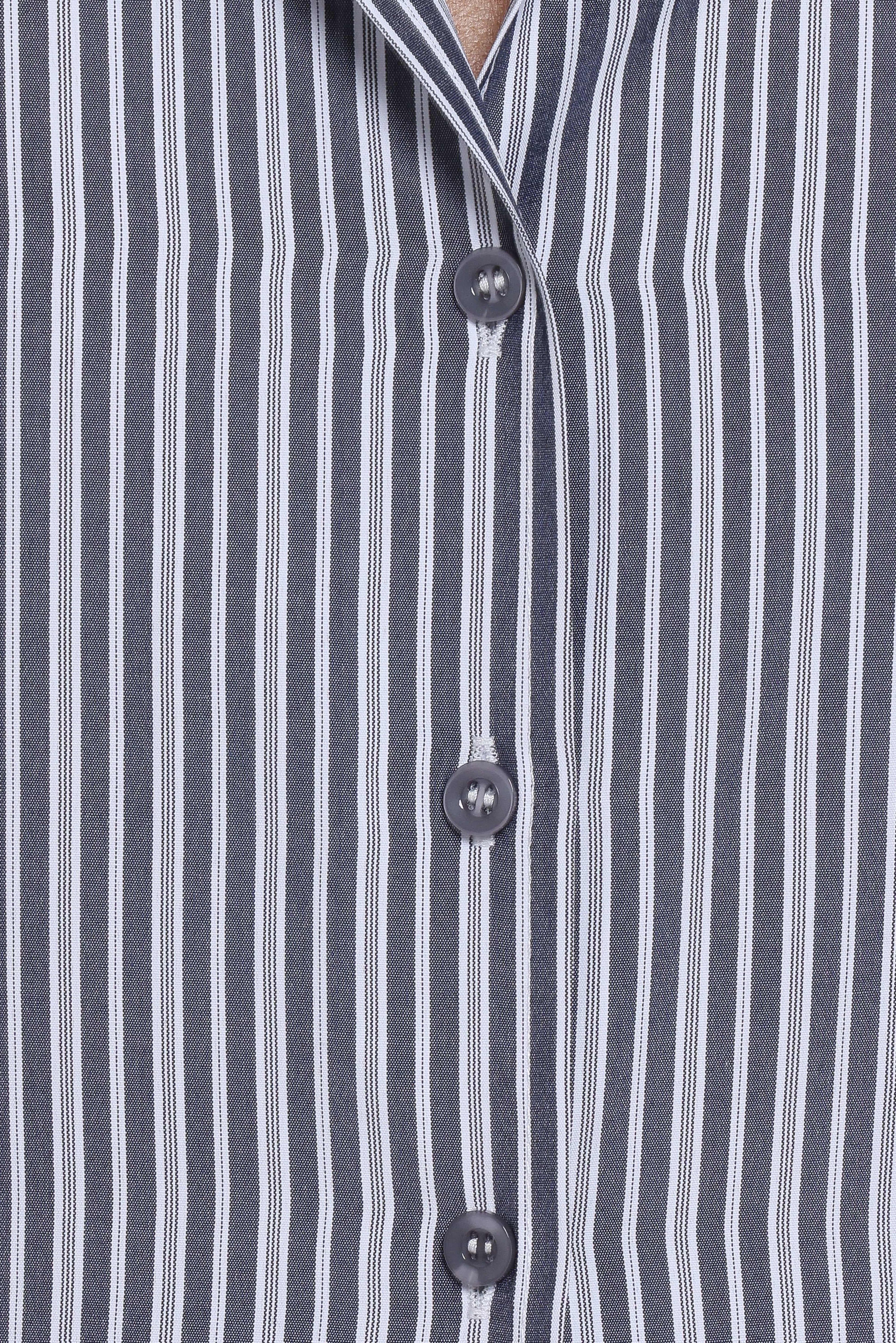 Melanie Pant Set - Charcoal Stripe