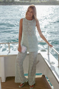 Sammy Embroidered Set - Mint Green