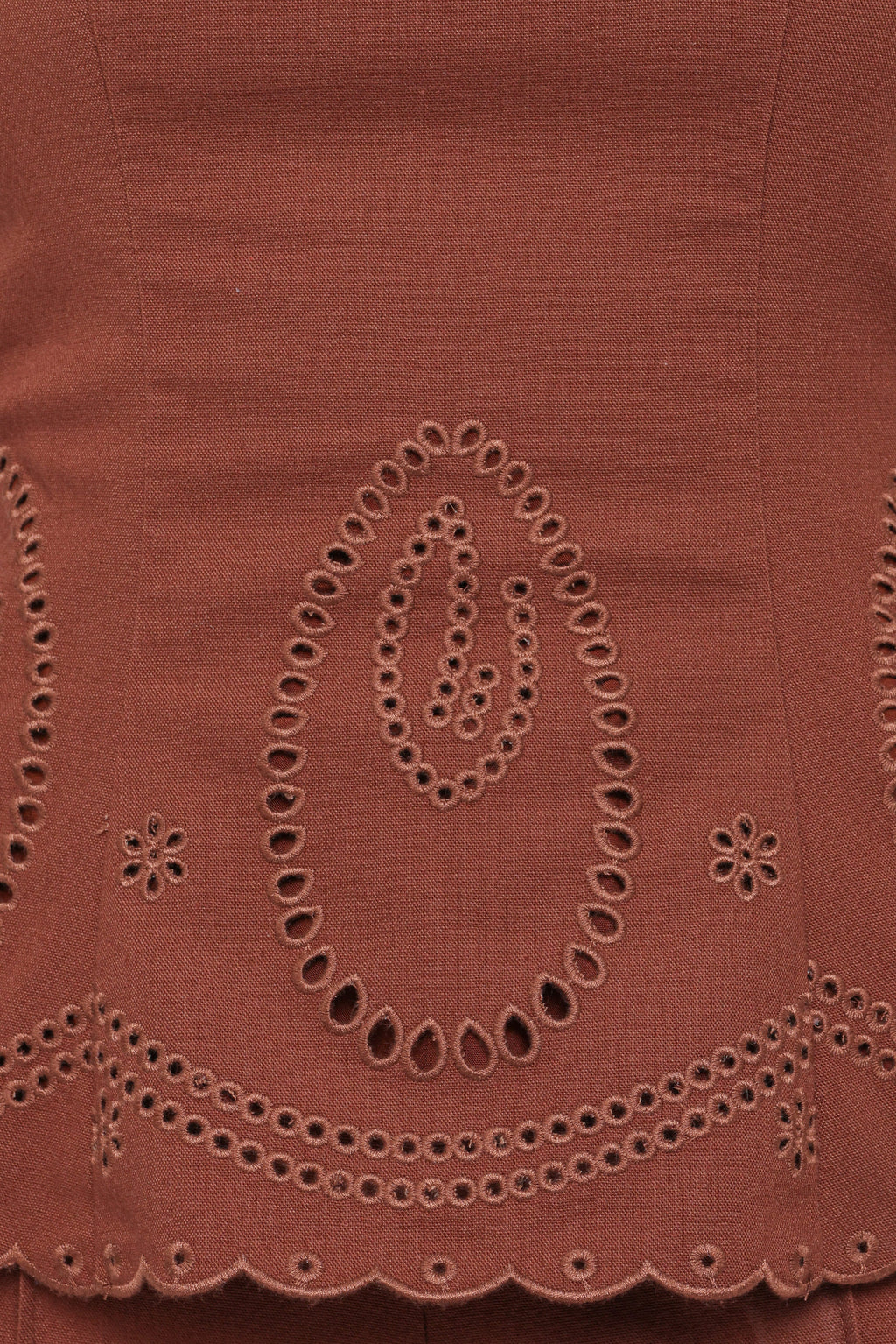 Benton Eyelet Strapless Top - Brown