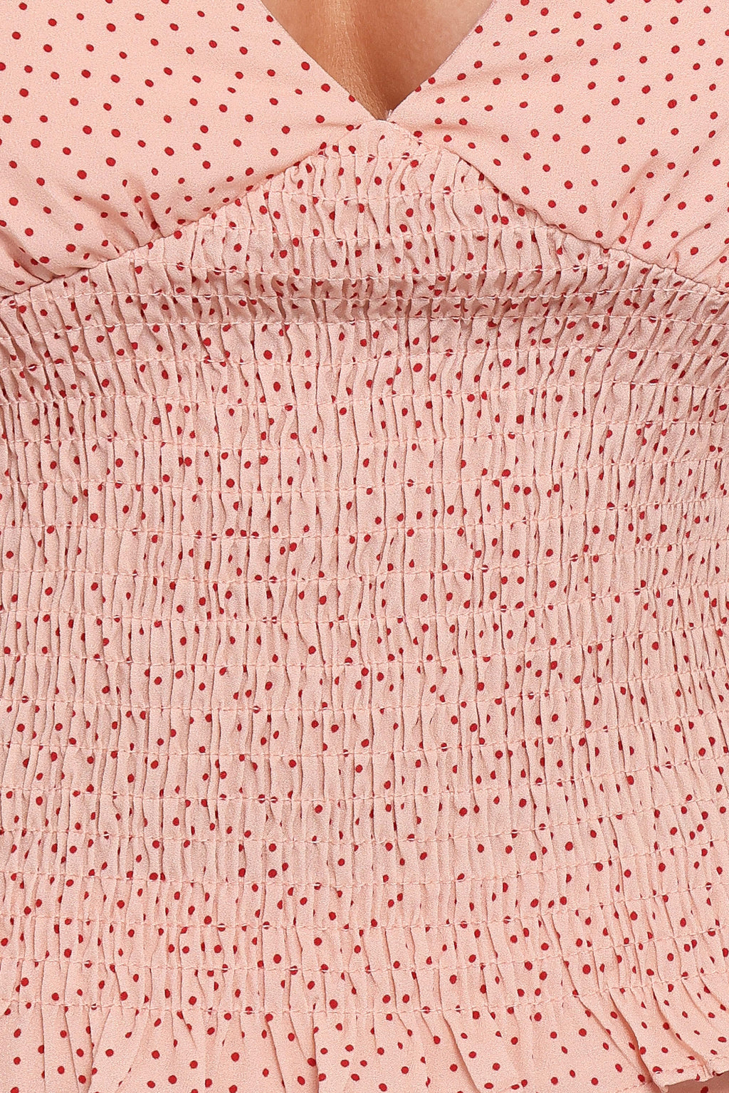 Cinthia Top - Peach Polka Dot