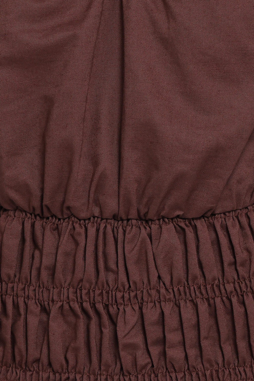 Lucilla Shirred Waist Top - Chocolate
