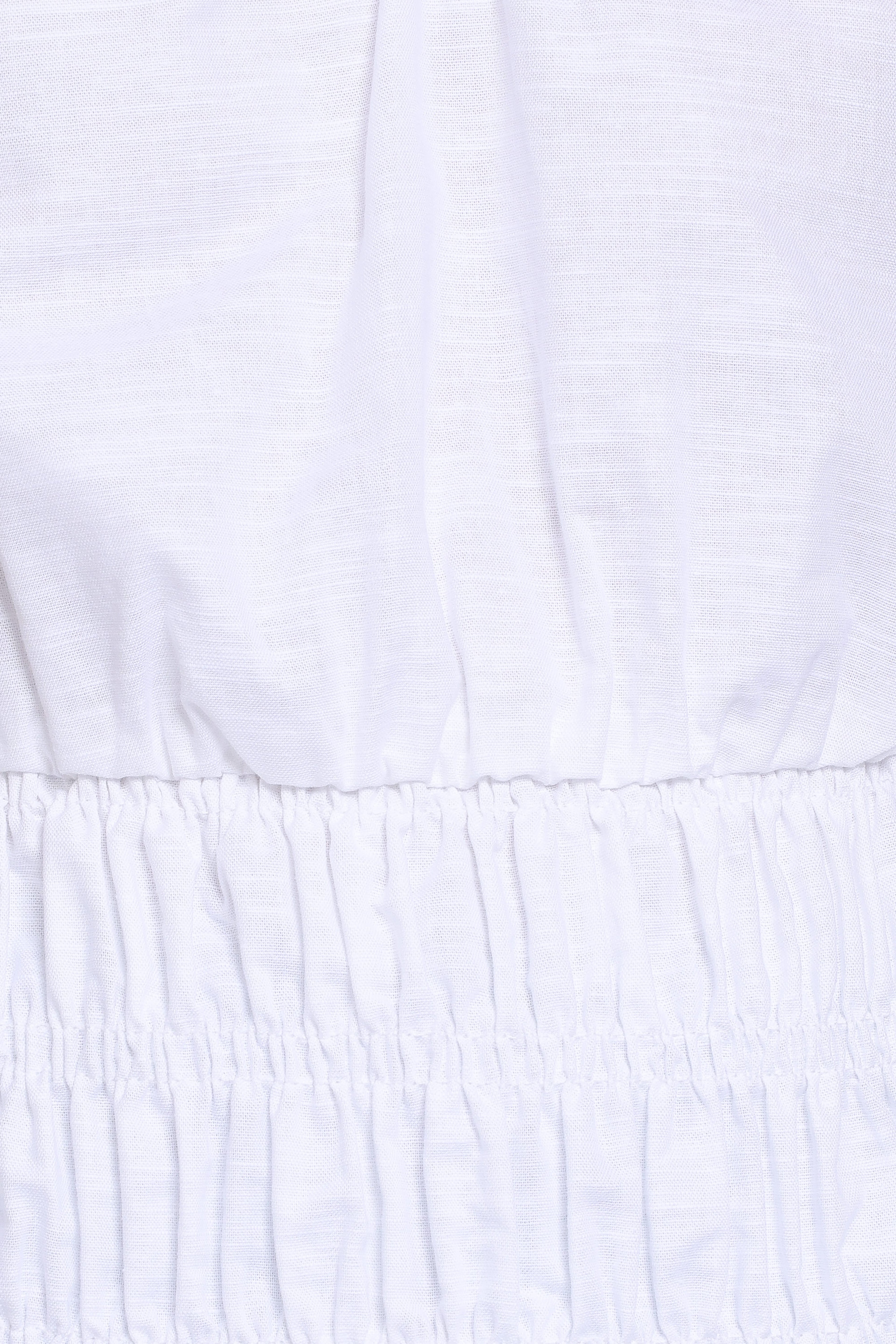 Lucilla Shirred Waist Top - White