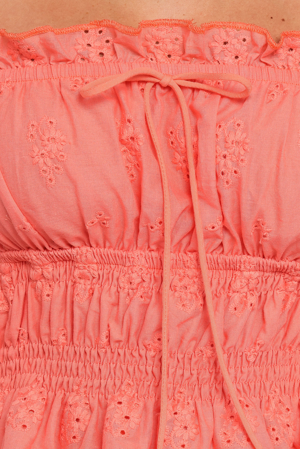 Melissa Peplum Top - Coral