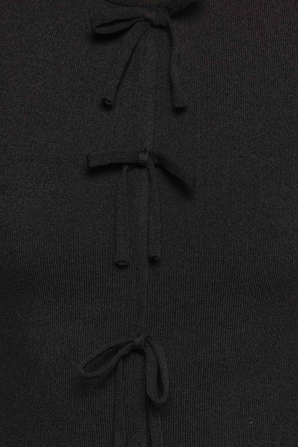 Milani Bow Knitted Top - Black