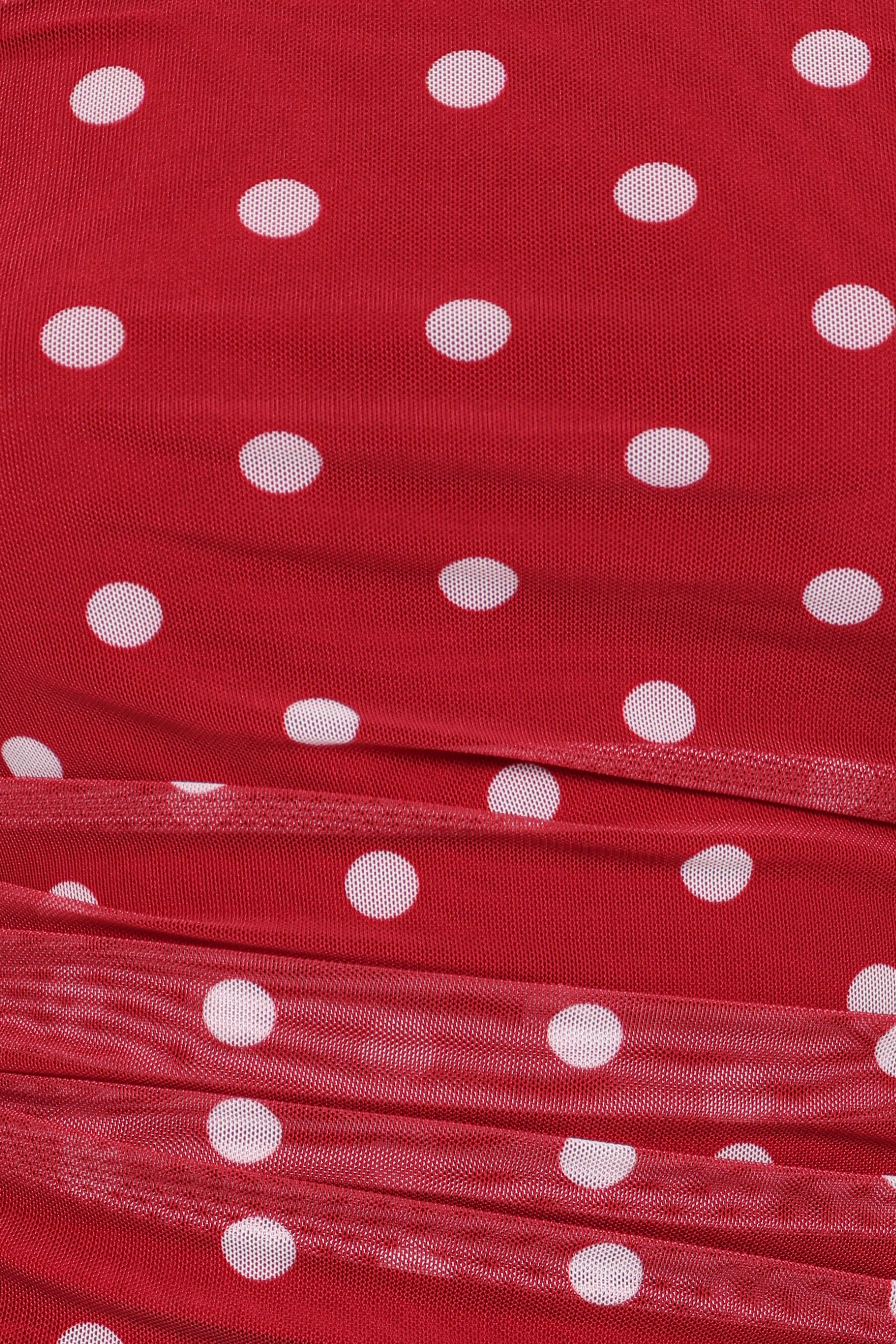 Tullia Strapless Top - Red Polka Dot
